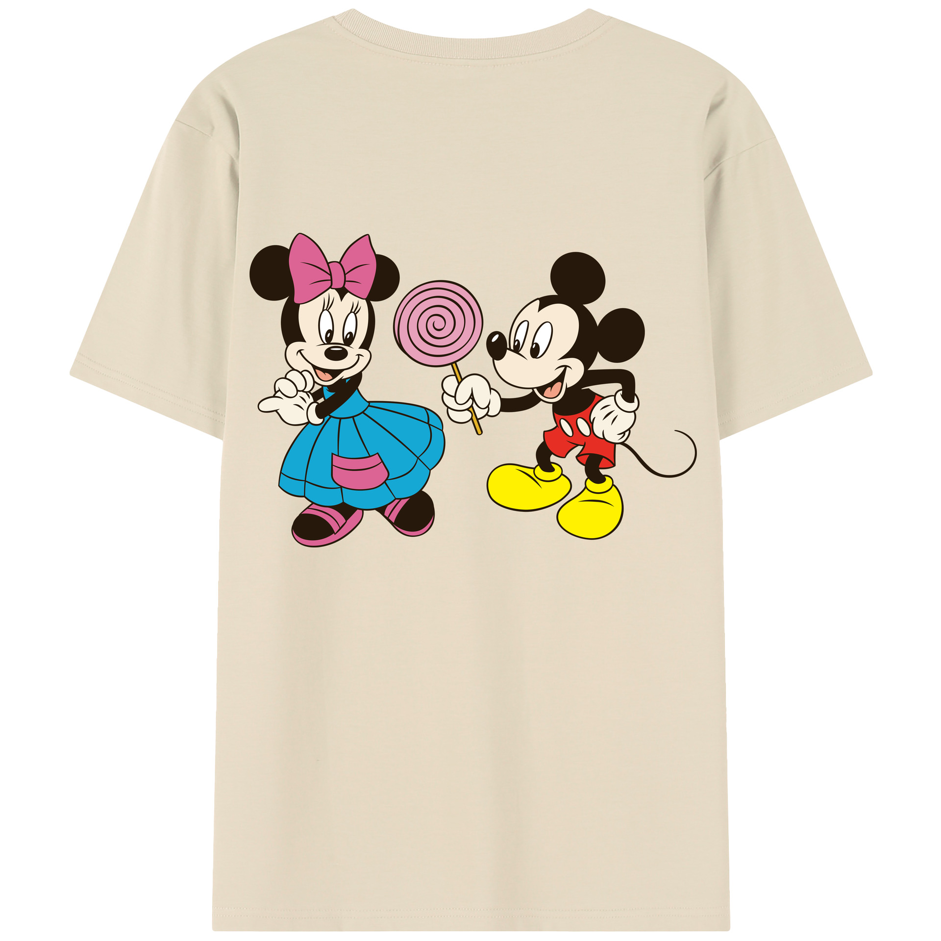 （画像用） ミッキーマウス Mickey Mouse 綿100％半袖Tシャツ（背面プリント）