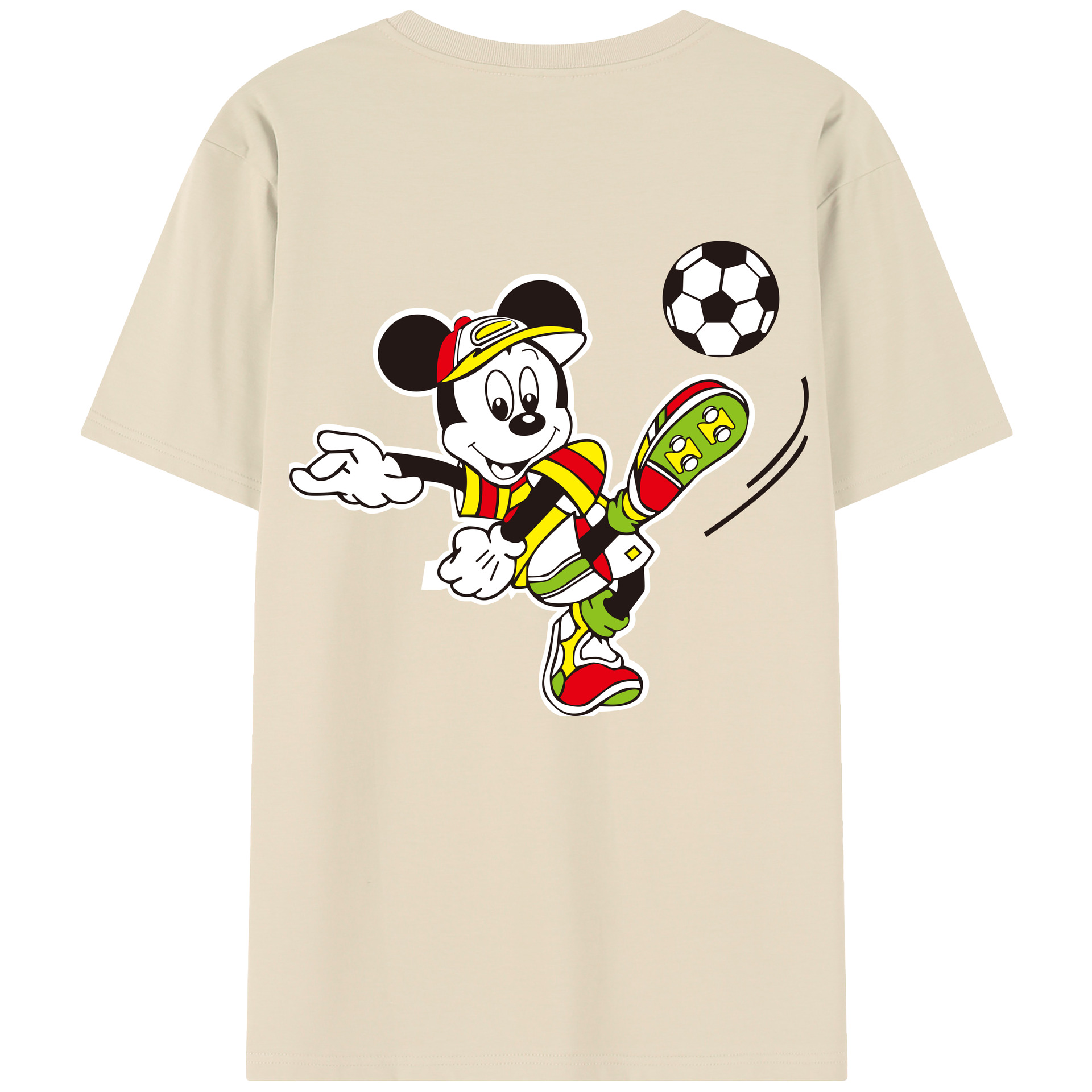 （画像用） ミッキーマウス Mickey Mouse 綿100％半袖Tシャツ（背面プリント）