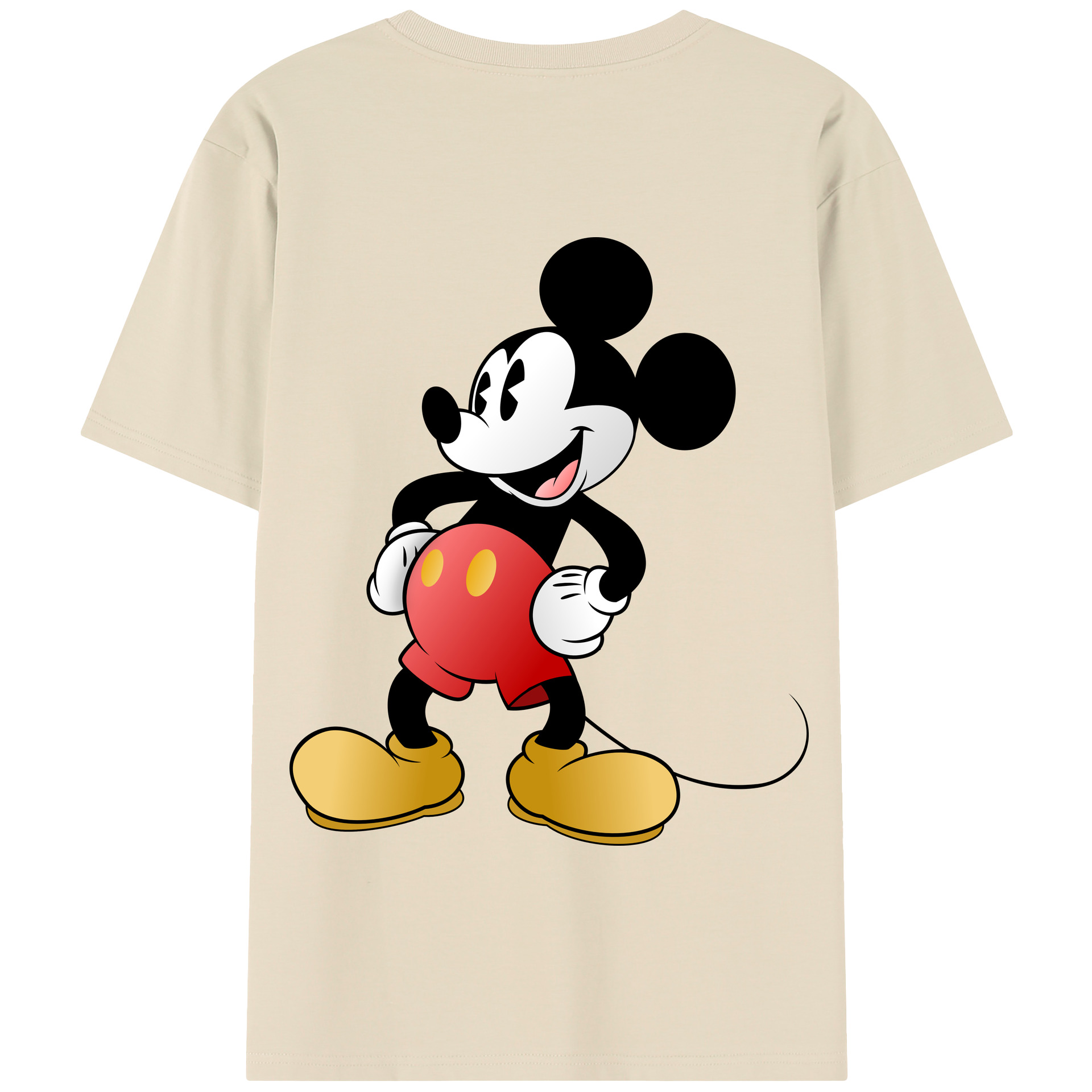 （画像用） ミッキーマウス Mickey Mouse 綿100％半袖Tシャツ（背面プリント）