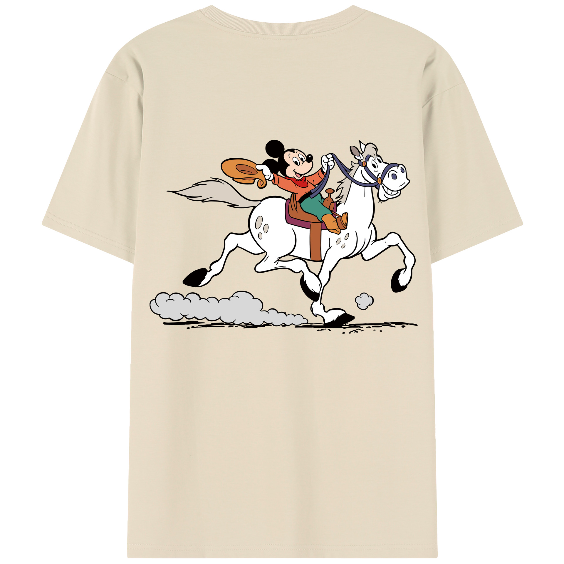 （画像用） ミッキーマウス Mickey Mouse 綿100％半袖Tシャツ（背面プリント）
