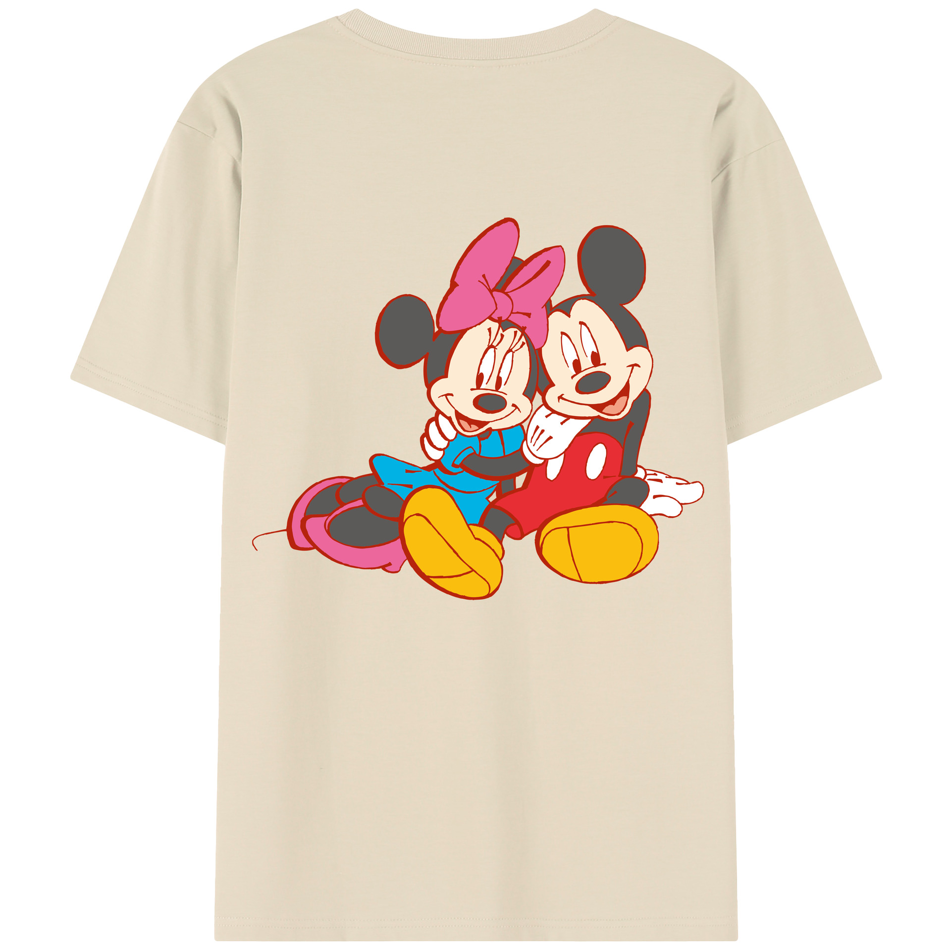 （画像用） ミッキーマウス Mickey Mouse 綿100％半袖Tシャツ（背面プリント）