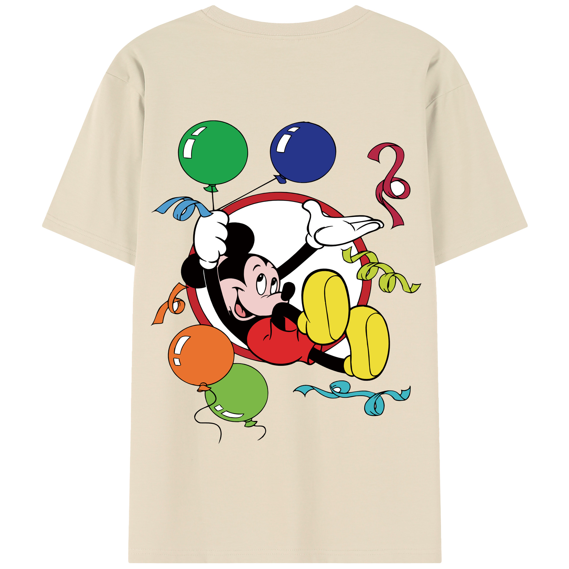（画像用） ミッキーマウス Mickey Mouse 綿100％半袖Tシャツ（背面プリント）