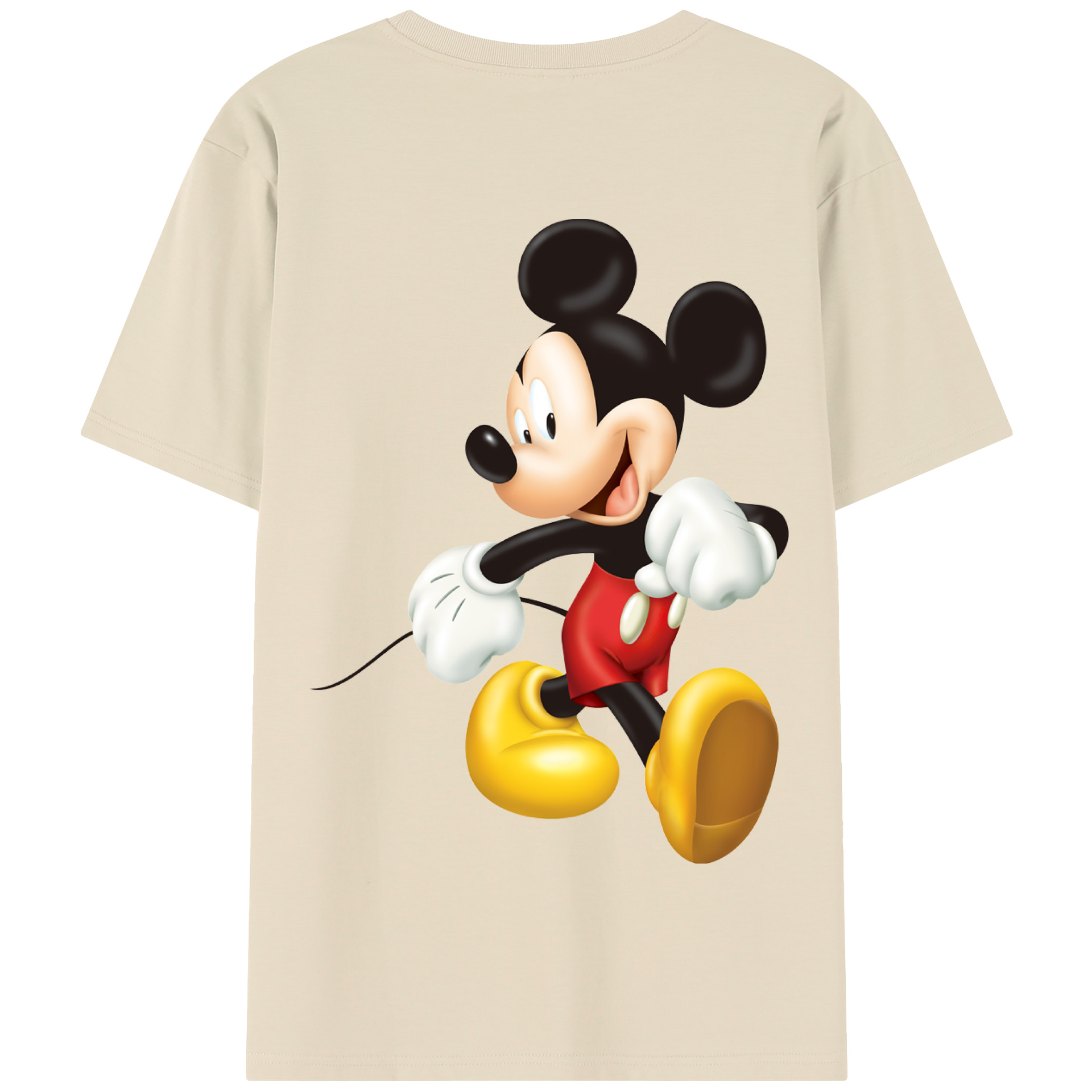 （画像用） ミッキーマウス Mickey Mouse 綿100％半袖Tシャツ（背面プリント）