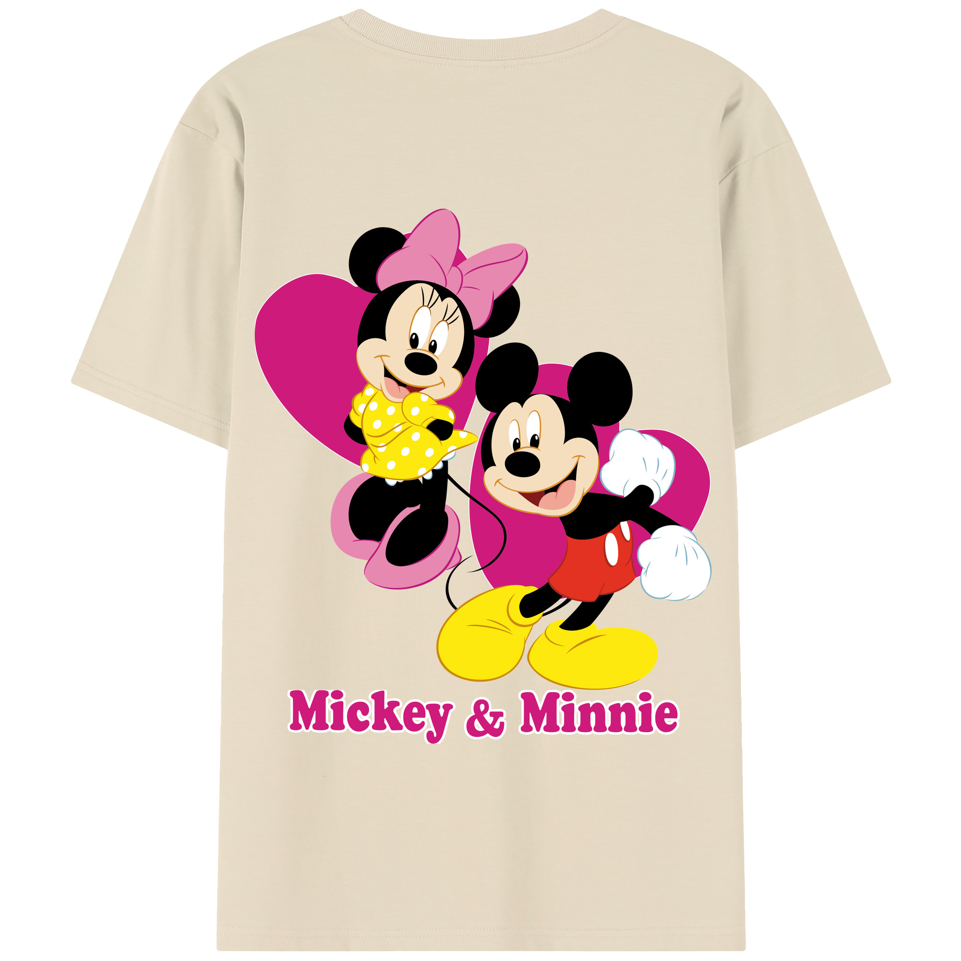 （画像用） ミッキーマウス Mickey Mouse 綿100％半袖Tシャツ（背面プリント）