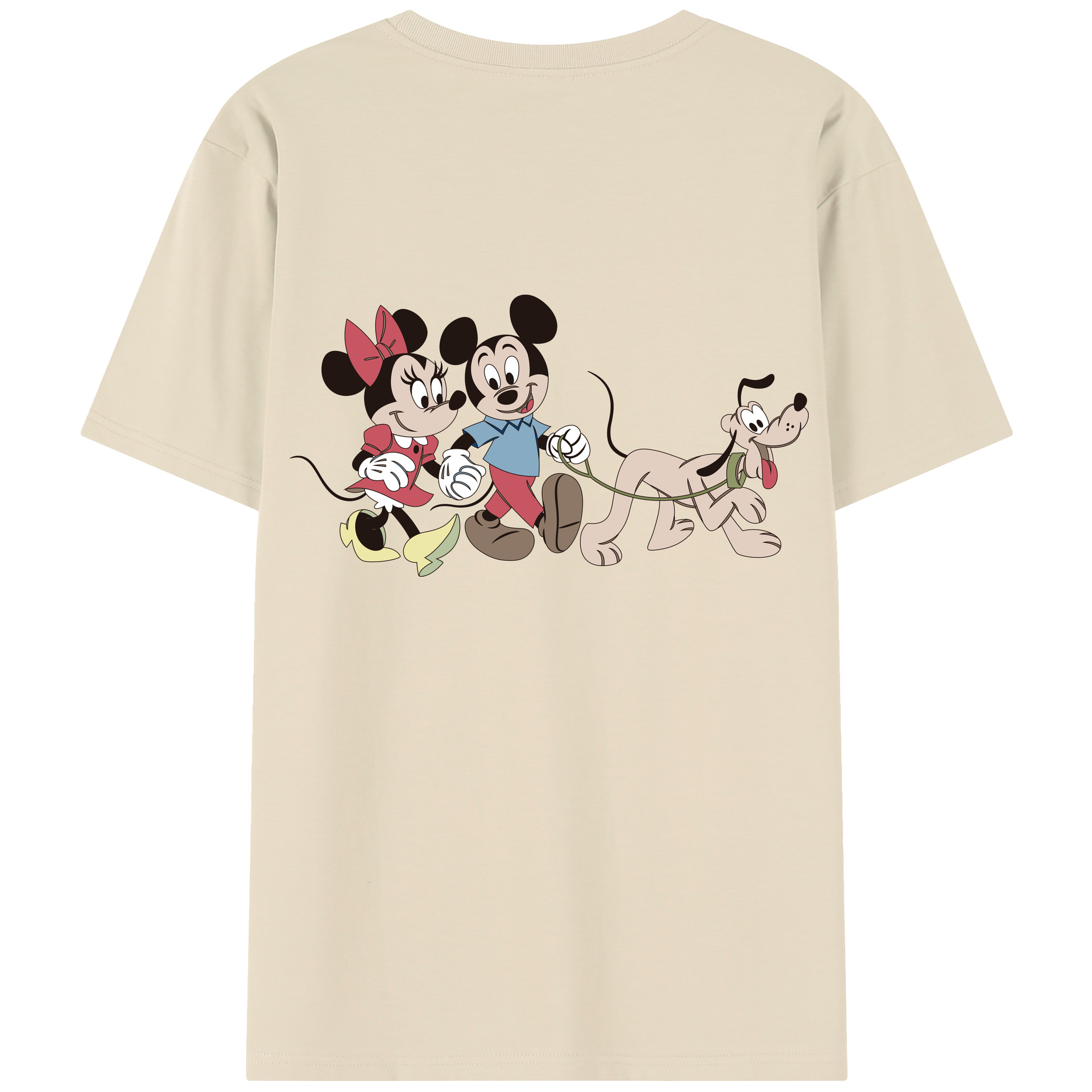 （画像用） ミッキーマウス Mickey Mouse 綿100％半袖Tシャツ（背面プリント）