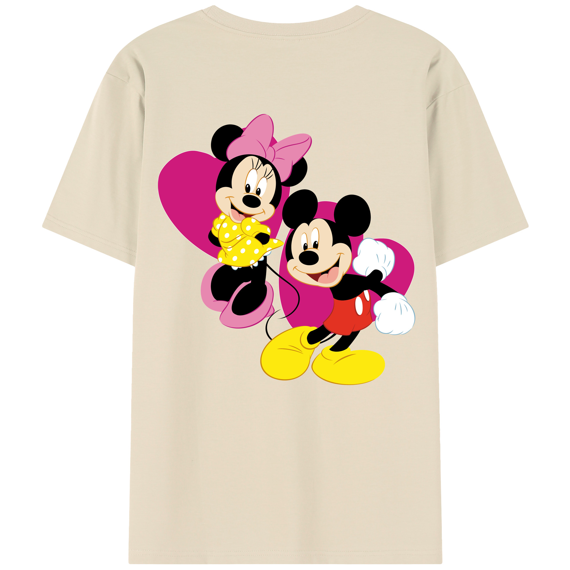 （画像用） ミッキーマウス Mickey Mouse 綿100％半袖Tシャツ（背面プリント）