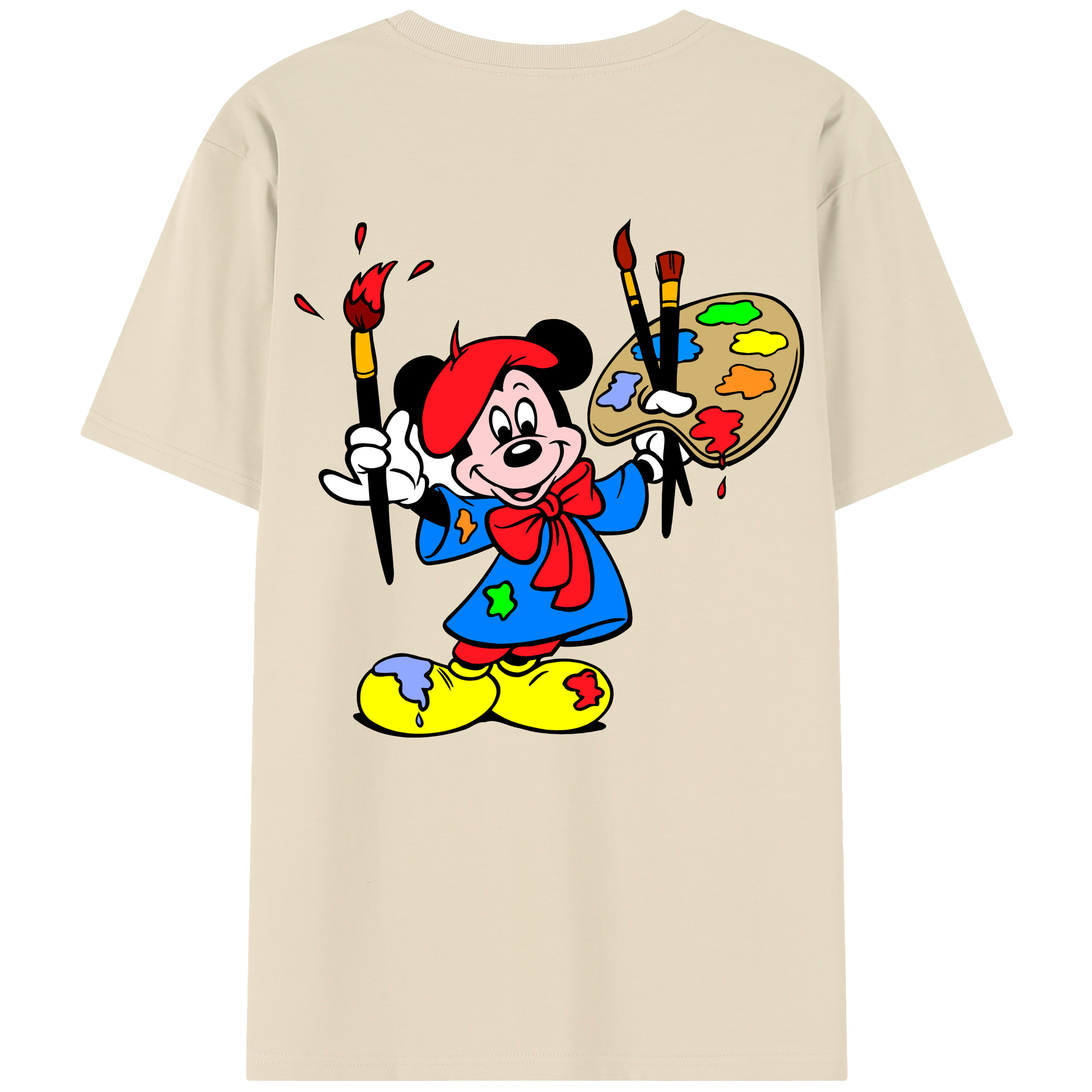 （画像用） ミッキーマウス Mickey Mouse 綿100％半袖Tシャツ（背面プリント）