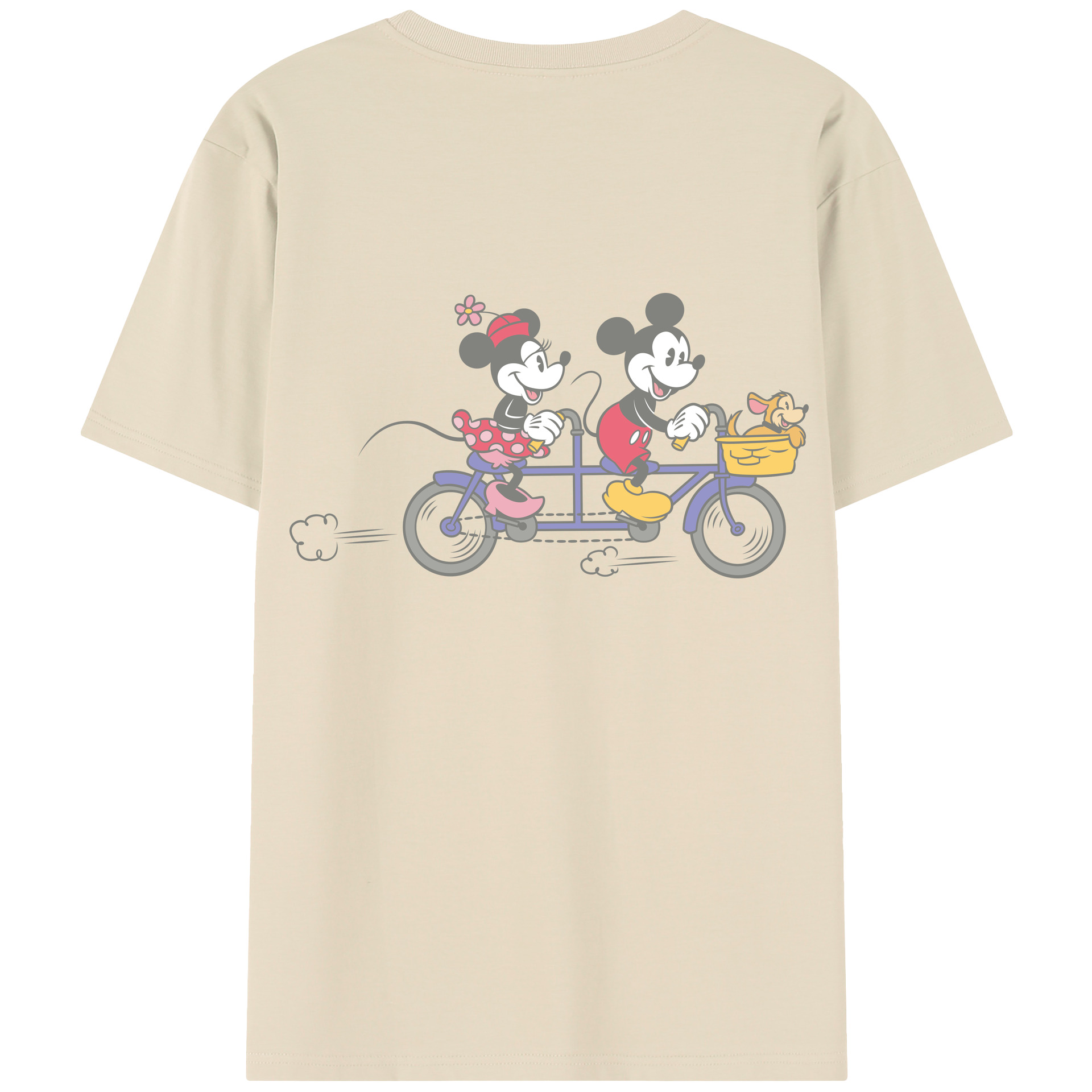 （画像用） ミッキーマウス Mickey Mouse 綿100％半袖Tシャツ（背面プリント）