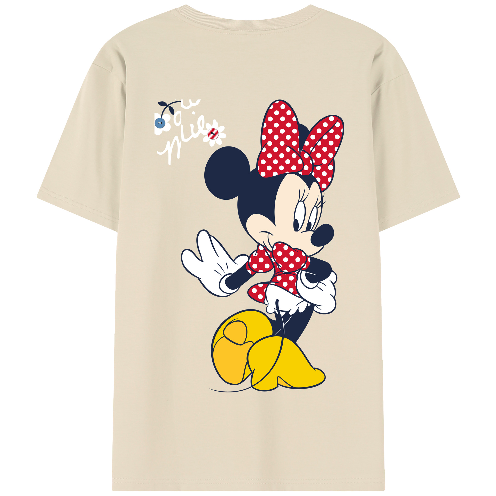 （画像用） ミッキーマウス Mickey Mouse 綿100％半袖Tシャツ（背面プリント）