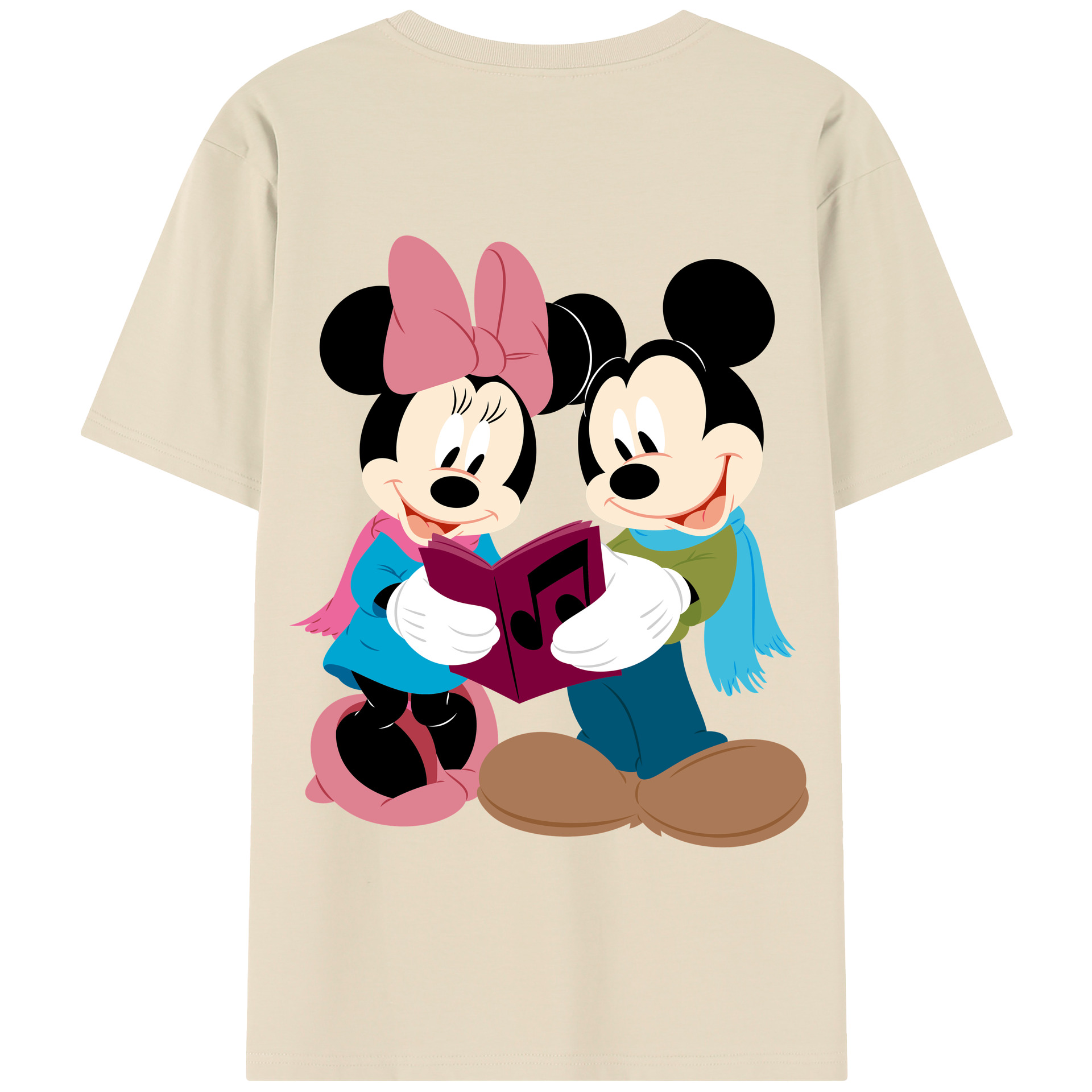 （画像用） ミッキーマウス Mickey Mouse 綿100％半袖Tシャツ（背面プリント）