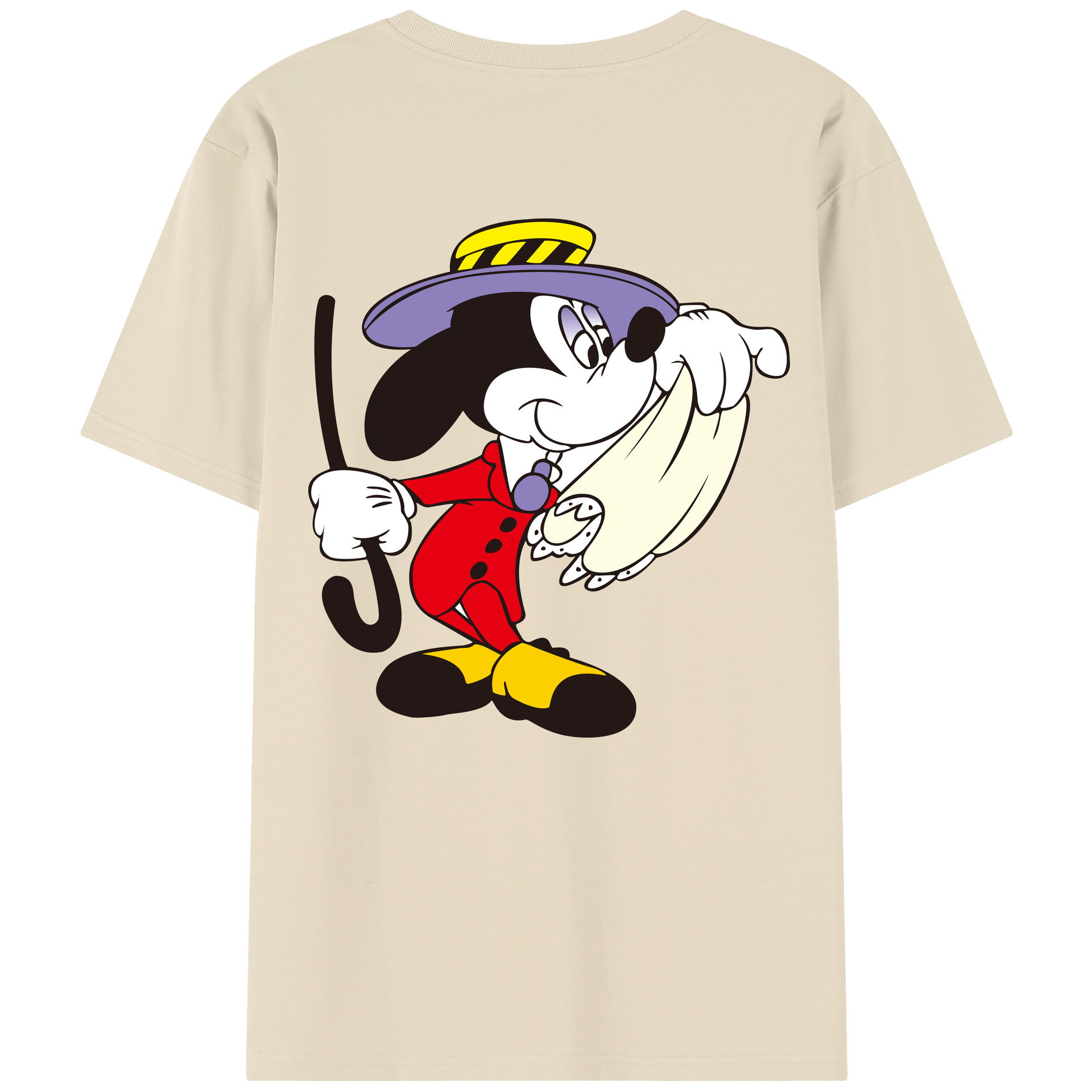 （画像用） ミッキーマウス Mickey Mouse 綿100％半袖Tシャツ（背面プリント）
