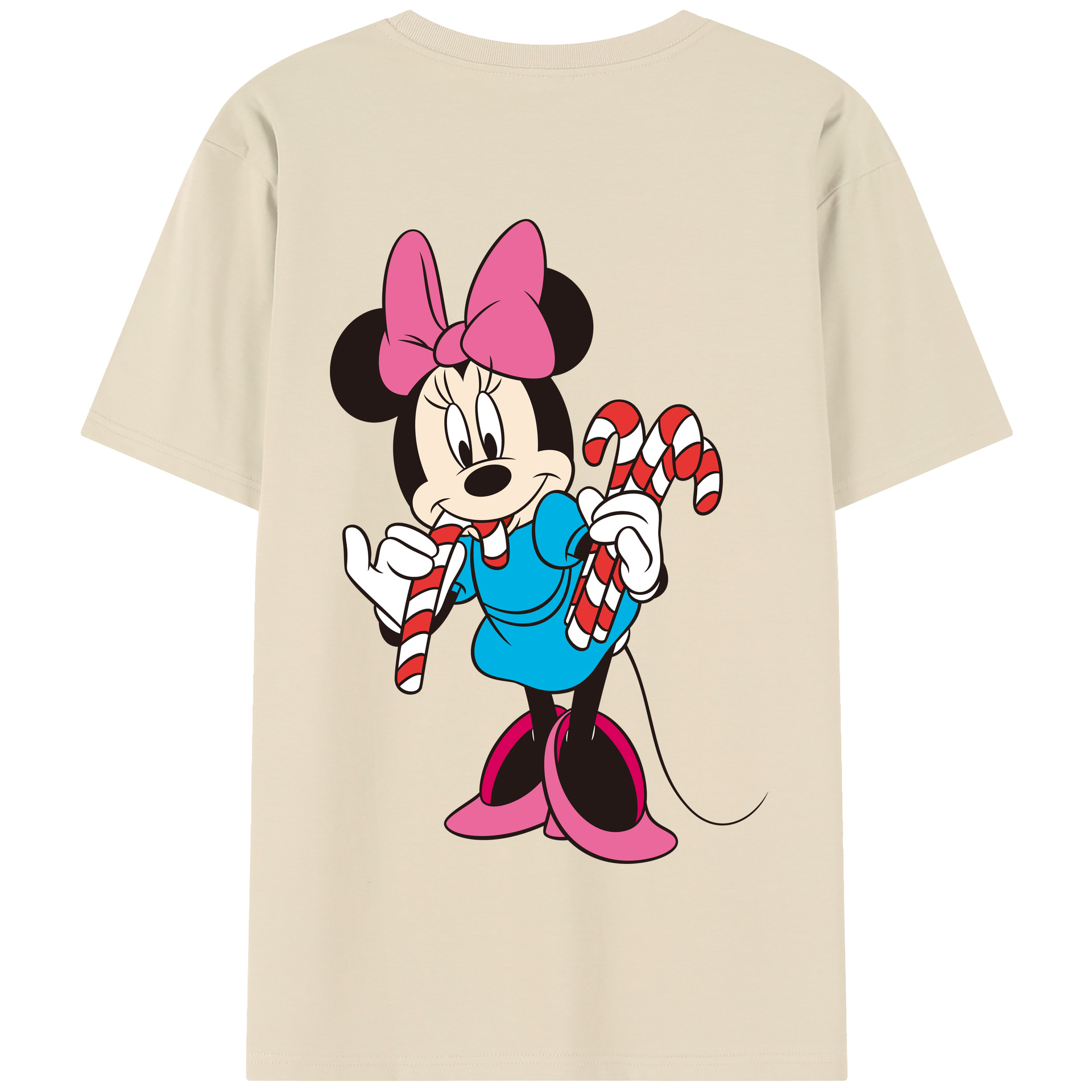 （画像用） ミッキーマウス Mickey Mouse 綿100％半袖Tシャツ（背面プリント）