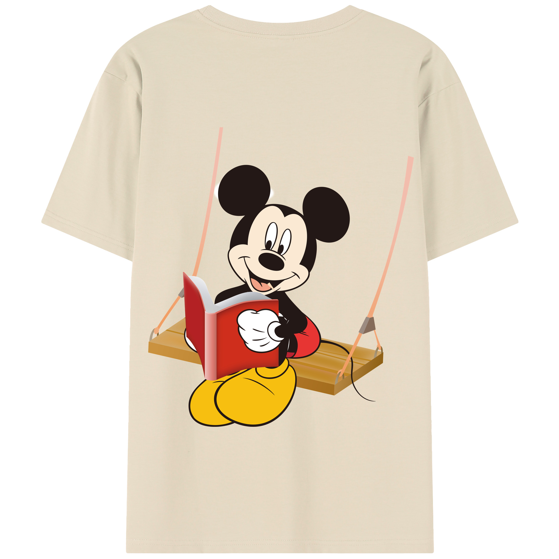 （画像用） ミッキーマウス Mickey Mouse 綿100％半袖Tシャツ（背面プリント）