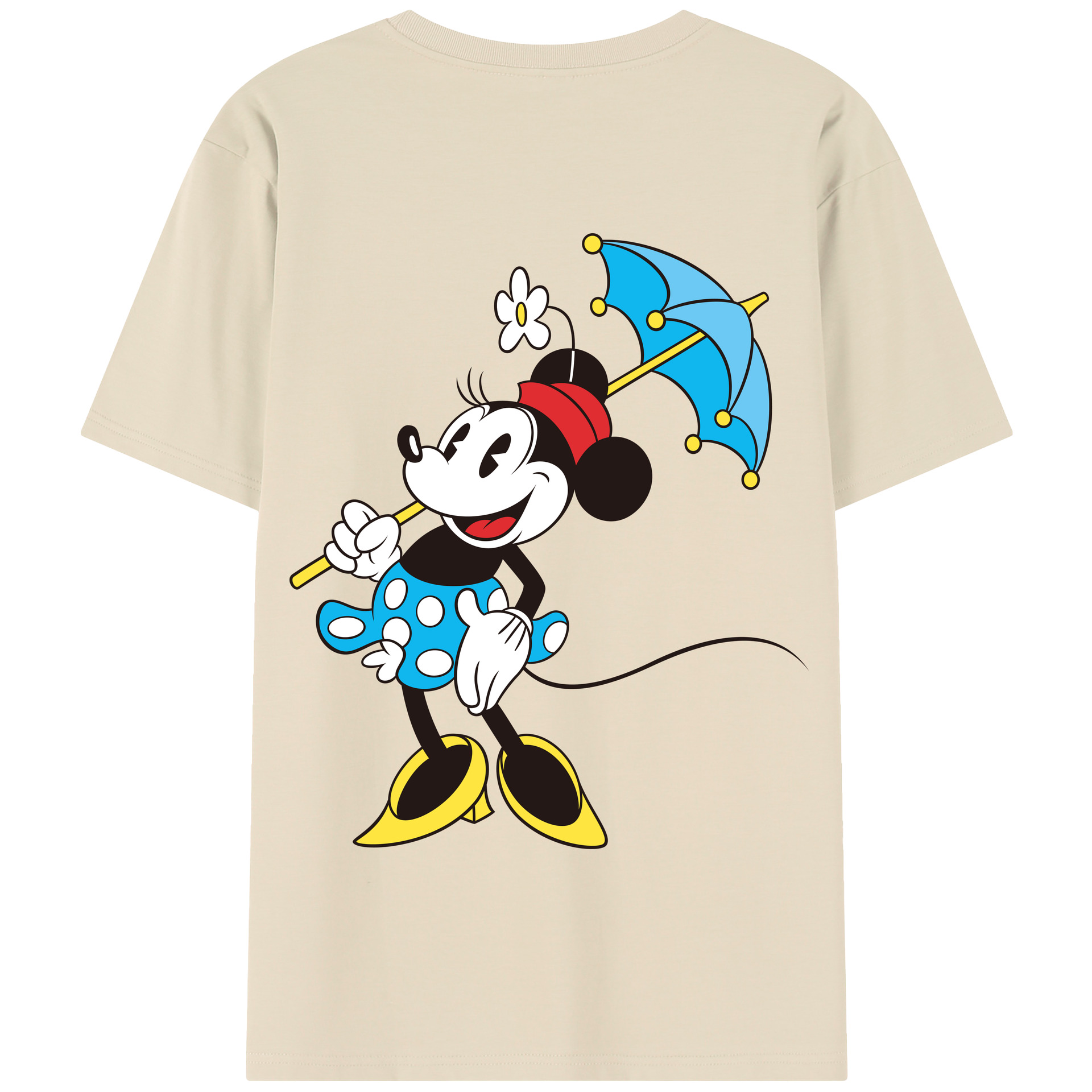 （画像用） ミッキーマウス Mickey Mouse 綿100％半袖Tシャツ（背面プリント）