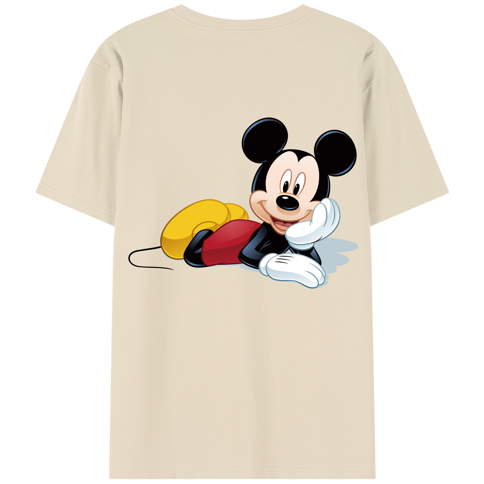 （画像用） ミッキーマウス Mickey Mouse 綿100％半袖Tシャツ（背面プリント）