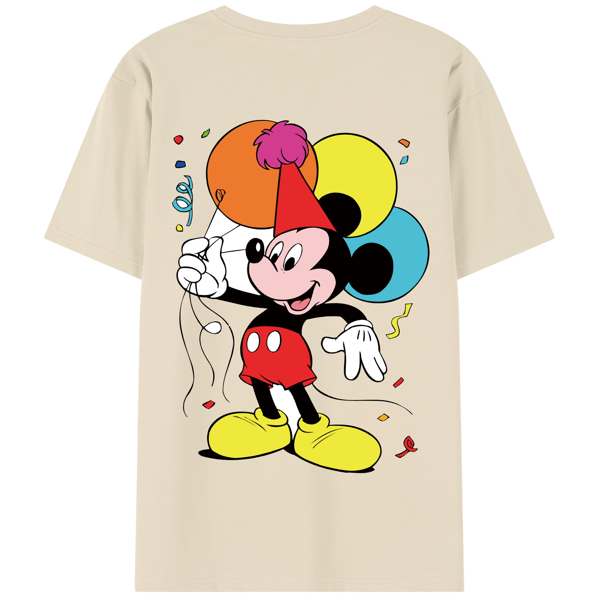 （画像用） ミッキーマウス Mickey Mouse 綿100％半袖Tシャツ（背面プリント）