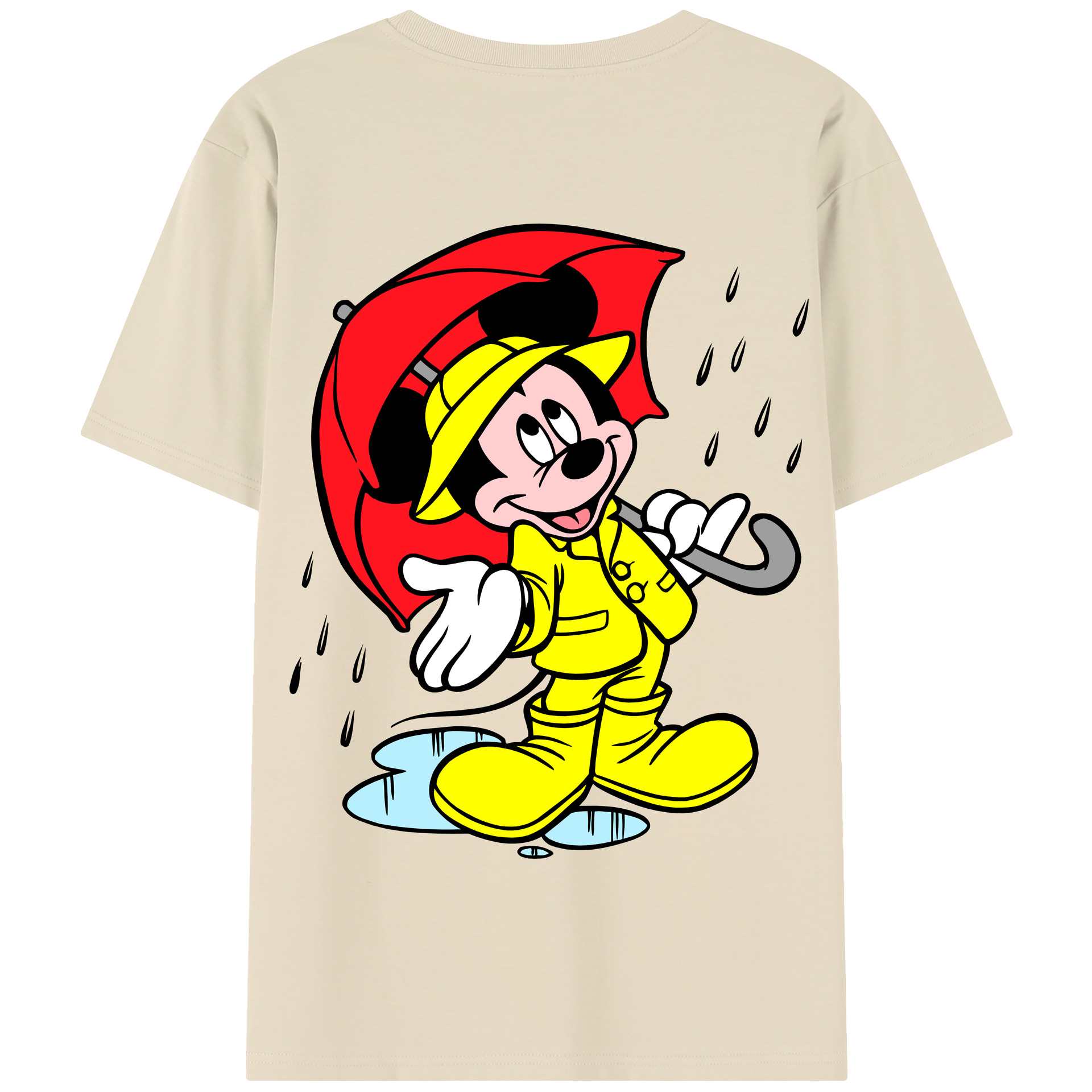 （画像用） ミッキーマウス Mickey Mouse 綿100％半袖Tシャツ（背面プリント）