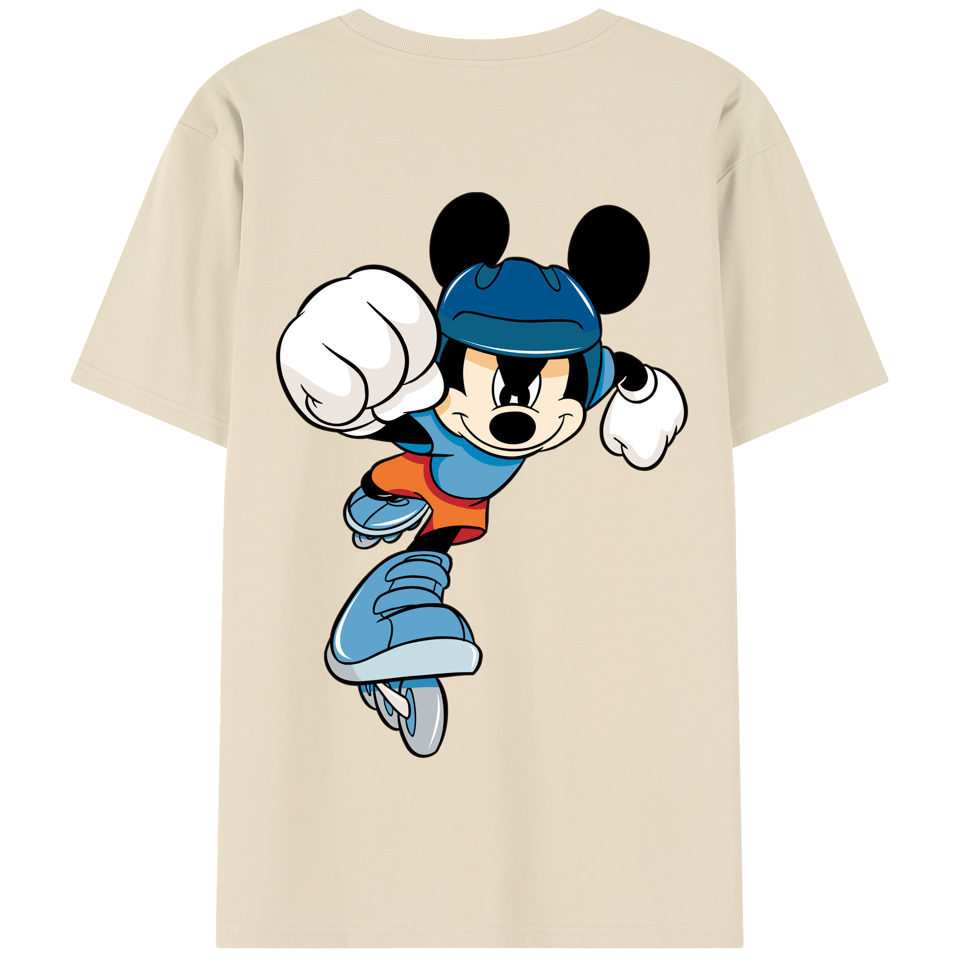 （画像用） ミッキーマウス Mickey Mouse 綿100％半袖Tシャツ（背面プリント）