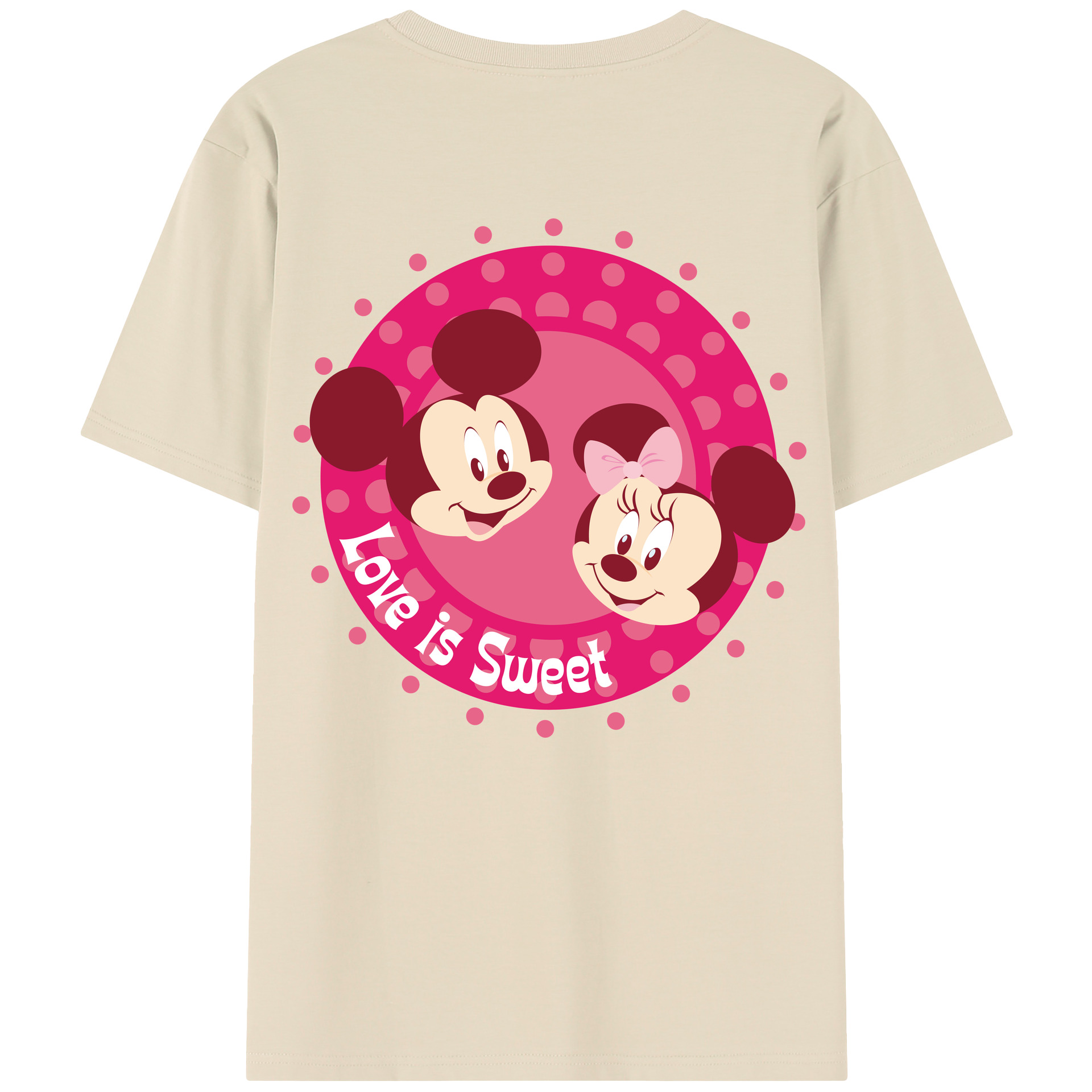 （画像用） ミッキーマウス Mickey Mouse 綿100％半袖Tシャツ（背面プリント）