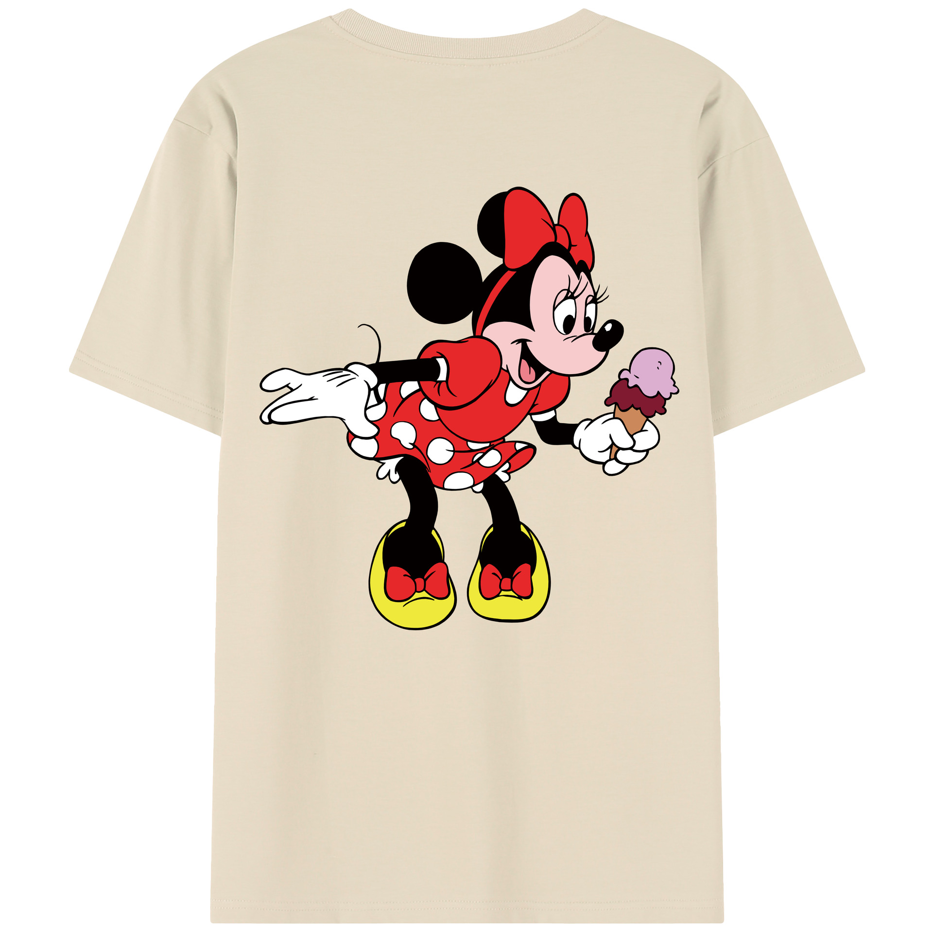（画像用） ミッキーマウス Mickey Mouse 綿100％半袖Tシャツ（背面プリント）