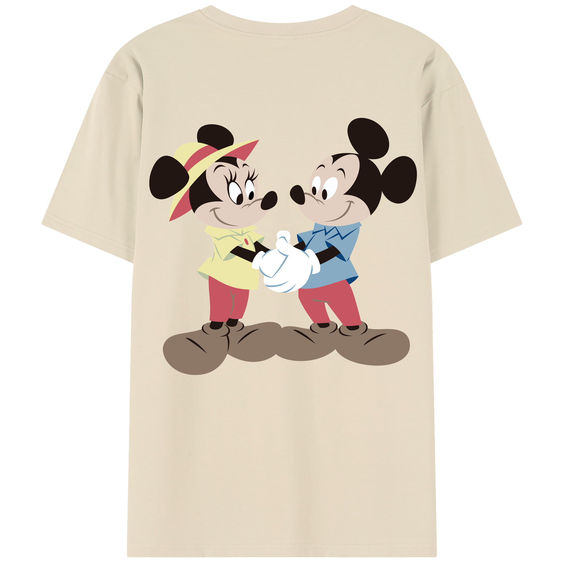 （画像用） ミッキーマウス Mickey Mouse 綿100％半袖Tシャツ（背面プリント）