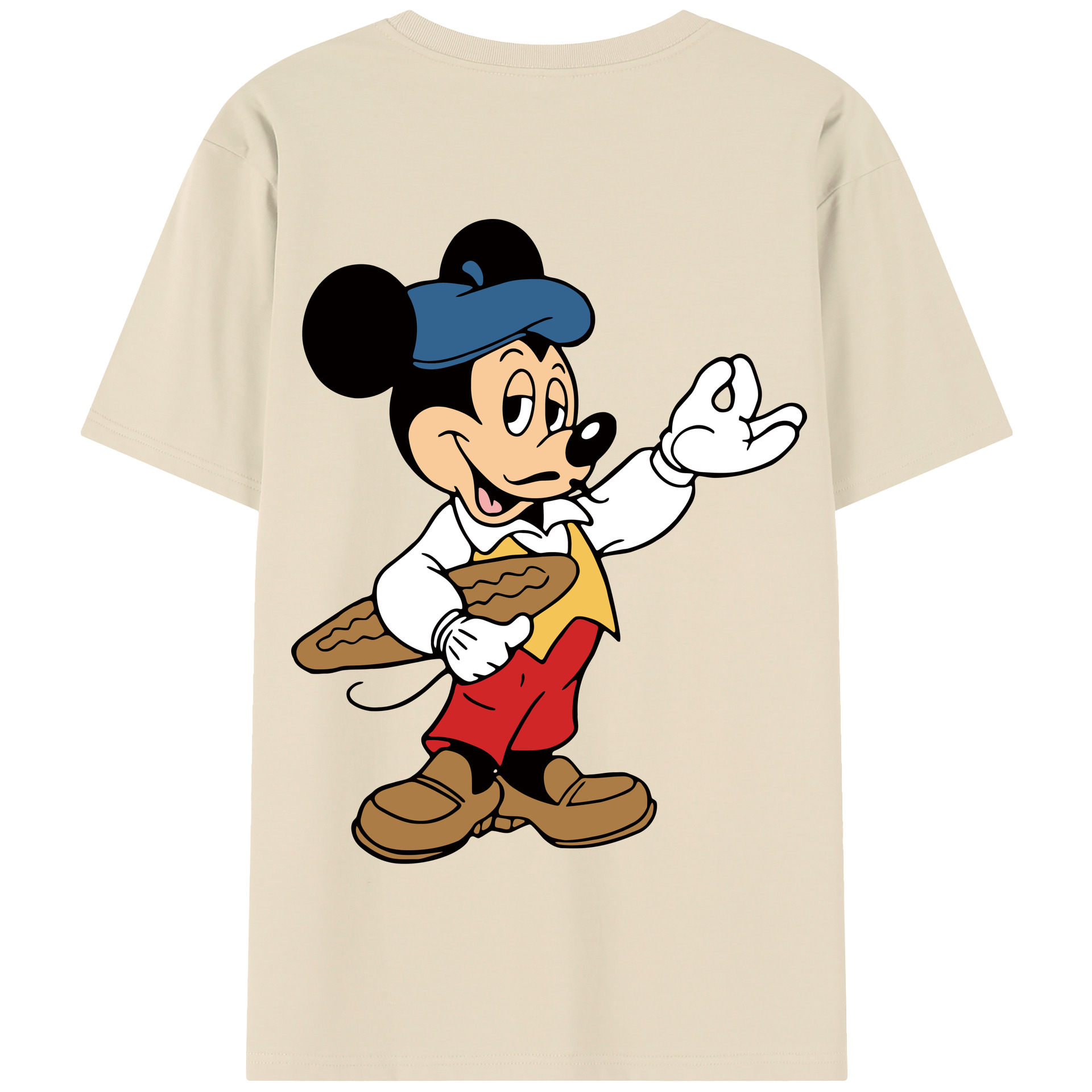 （画像用） ミッキーマウス Mickey Mouse 綿100％半袖Tシャツ（背面プリント）