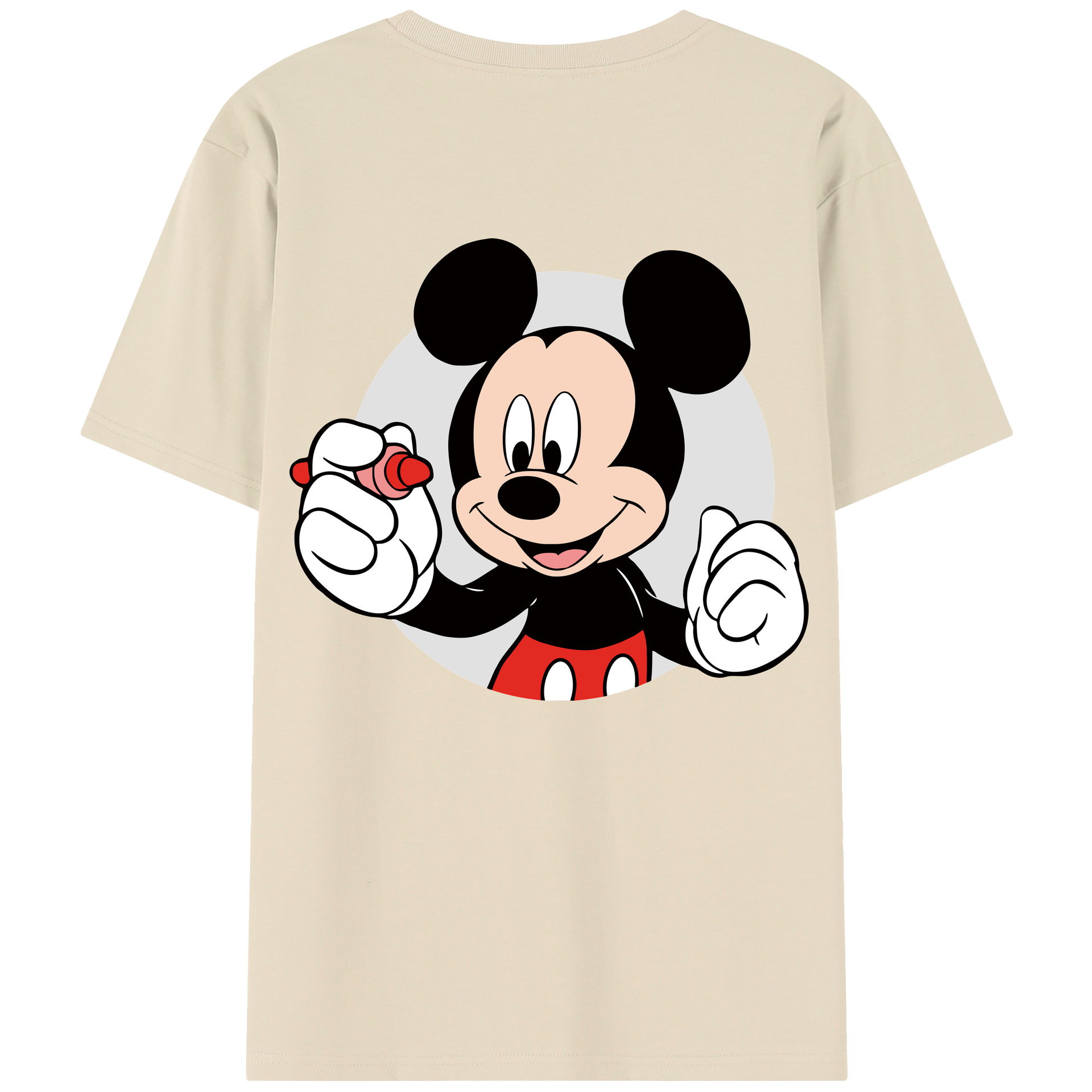 （画像用） ミッキーマウス Mickey Mouse 綿100％半袖Tシャツ（背面プリント）