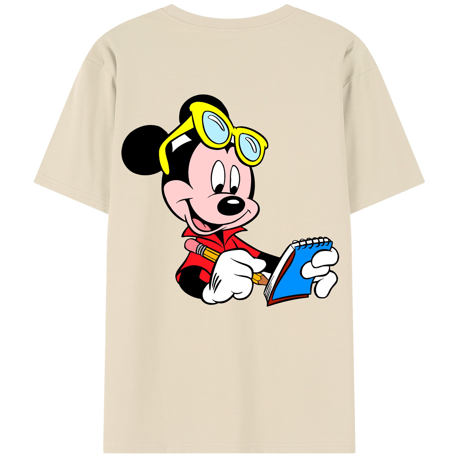 （画像用） ミッキーマウス Mickey Mouse 綿100％半袖Tシャツ（背面プリント）