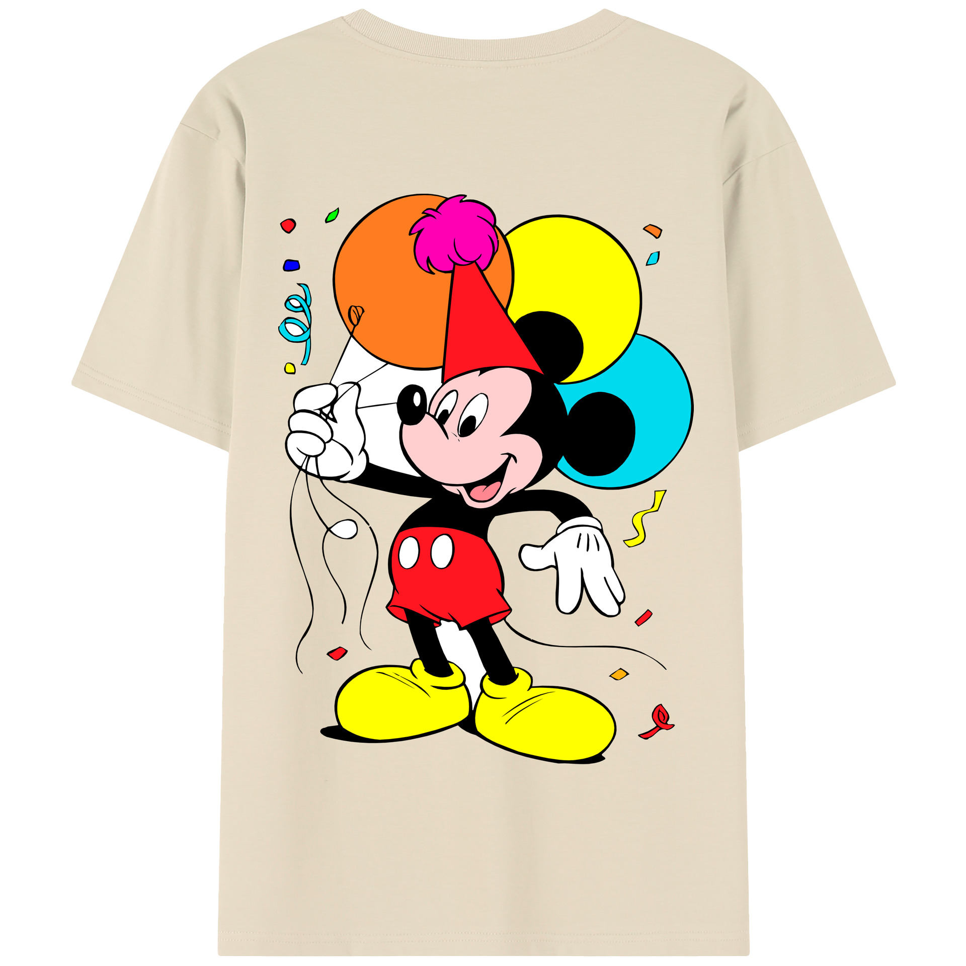 （画像用） ミッキーマウス Mickey Mouse 綿100％半袖Tシャツ（背面プリント）