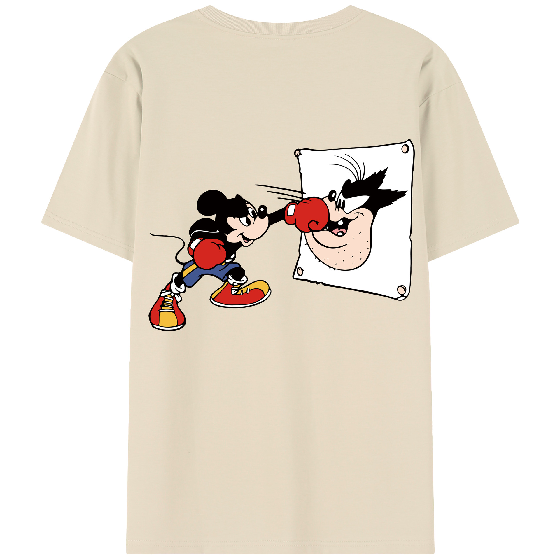 （画像用） ミッキーマウス Mickey Mouse 綿100％半袖Tシャツ（背面プリント）