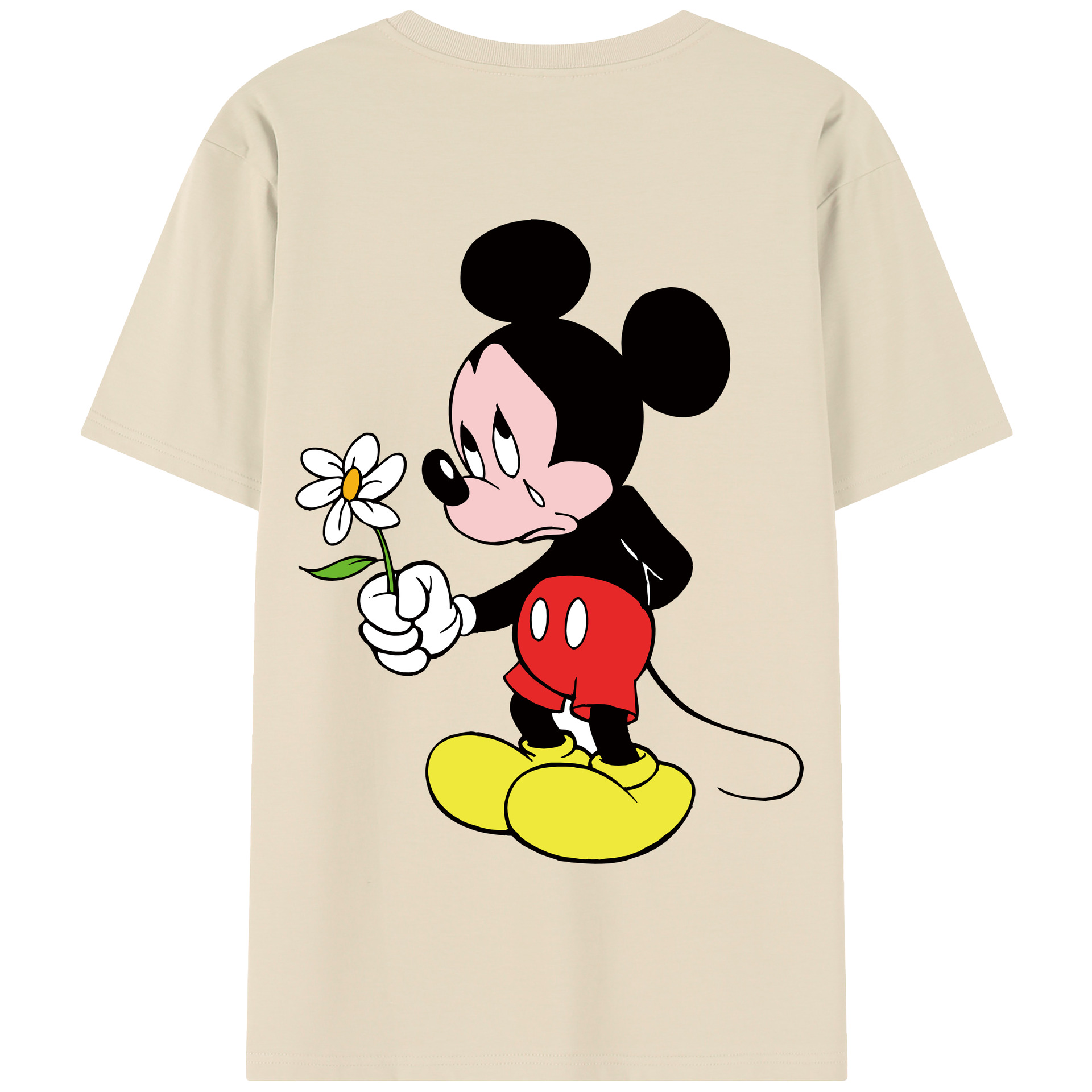 （画像用） ミッキーマウス Mickey Mouse 綿100％半袖Tシャツ（背面プリント）