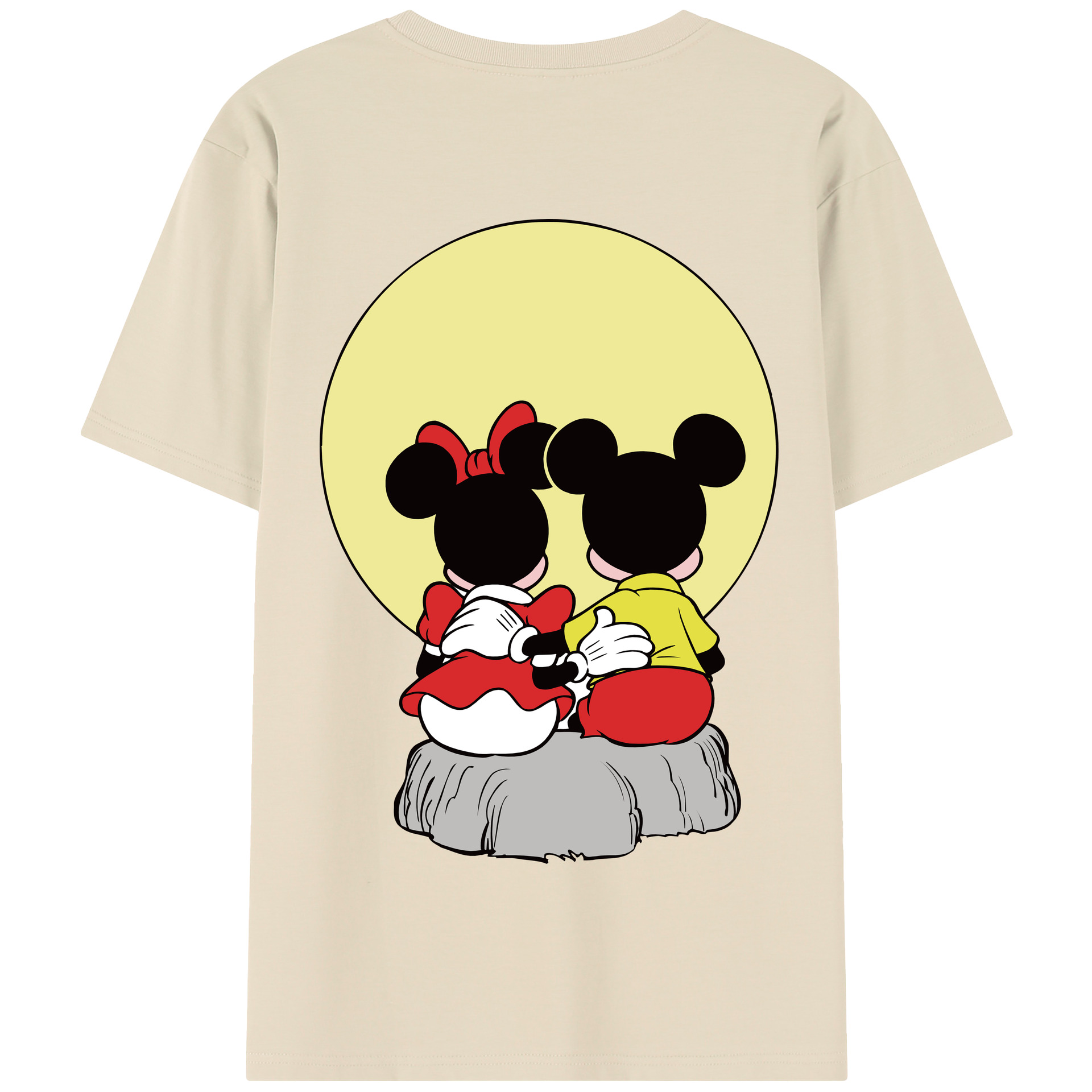（画像用） ミッキーマウス Mickey Mouse 綿100％半袖Tシャツ（背面プリント）