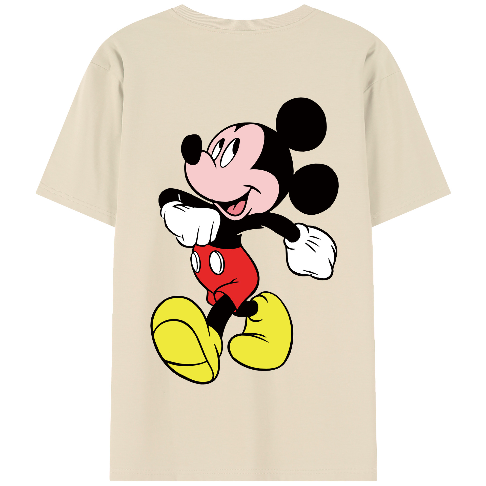 （画像用） ミッキーマウス Mickey Mouse 綿100％半袖Tシャツ（背面プリント）
