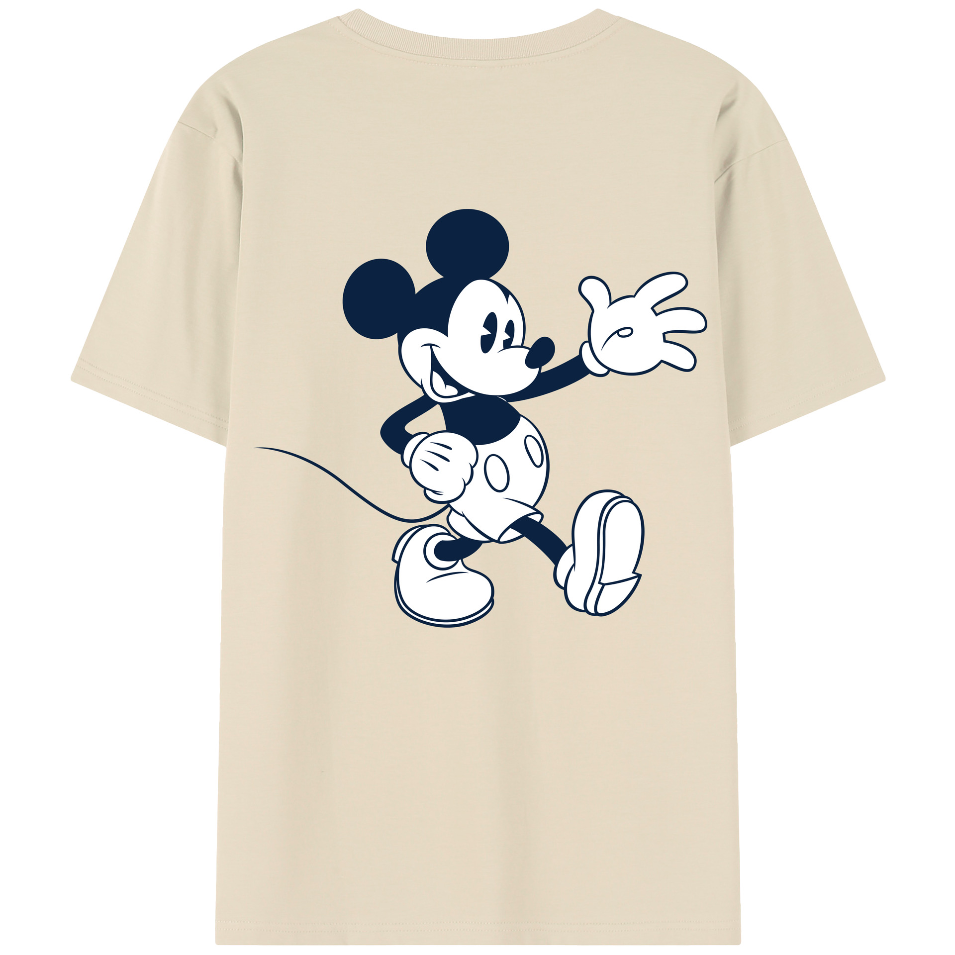 （画像用） ミッキーマウス Mickey Mouse 綿100％半袖Tシャツ（背面プリント）