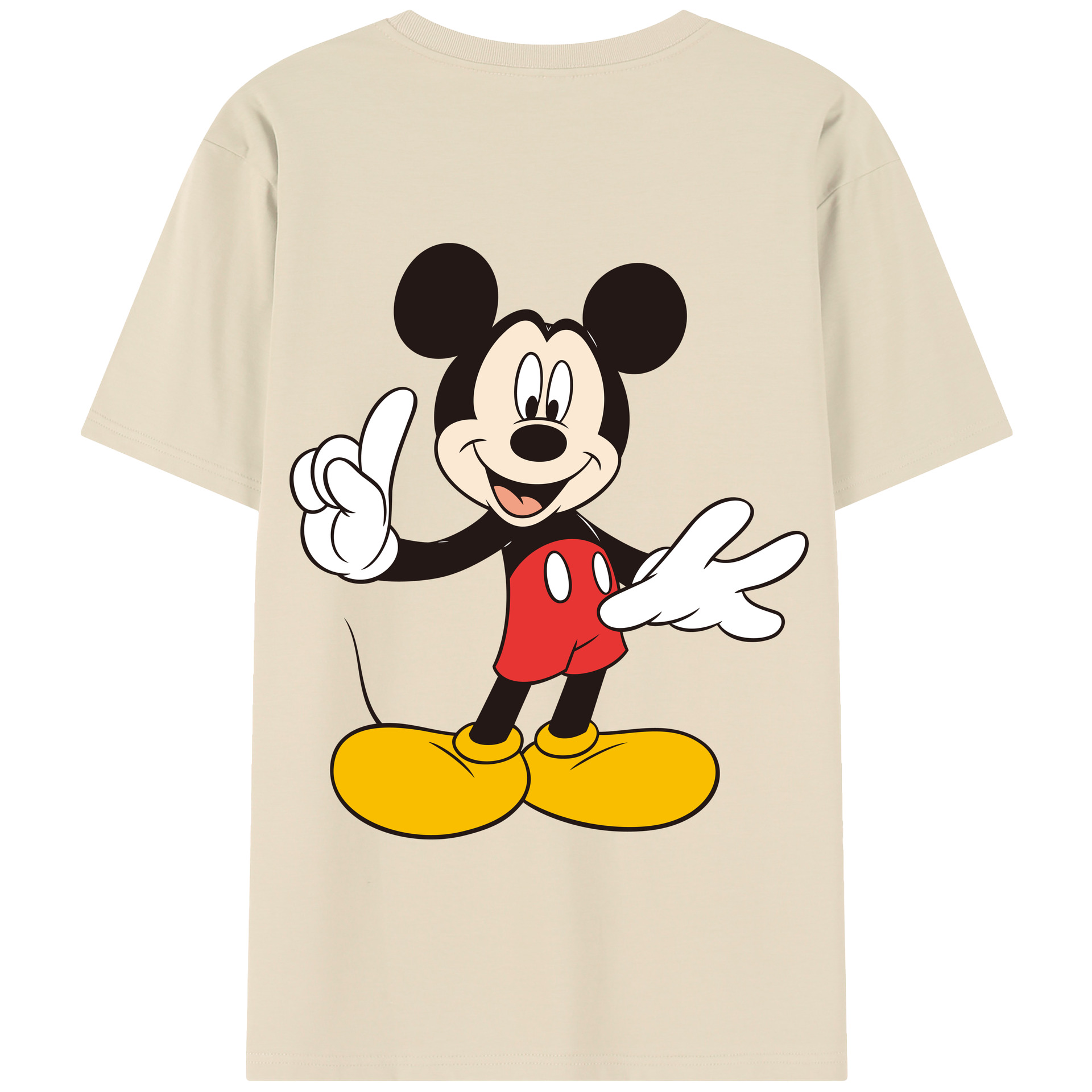 （画像用） ミッキーマウス Mickey Mouse 綿100％半袖Tシャツ（背面プリント）
