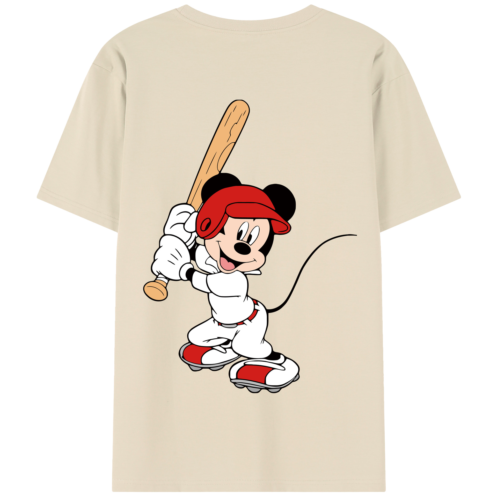 （画像用） ミッキーマウス Mickey Mouse 綿100％半袖Tシャツ（背面プリント）