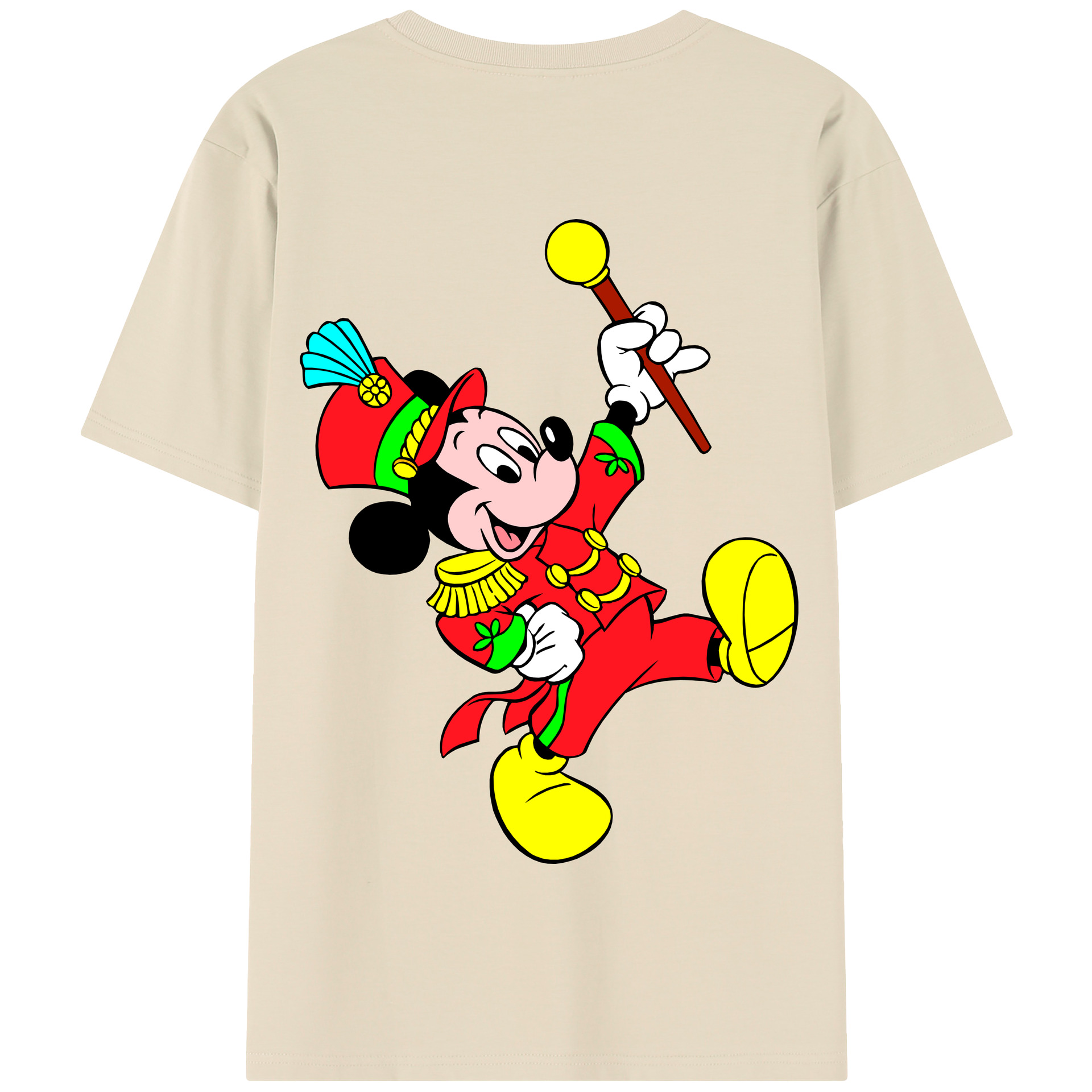 （画像用） ミッキーマウス Mickey Mouse 綿100％半袖Tシャツ（背面プリント）