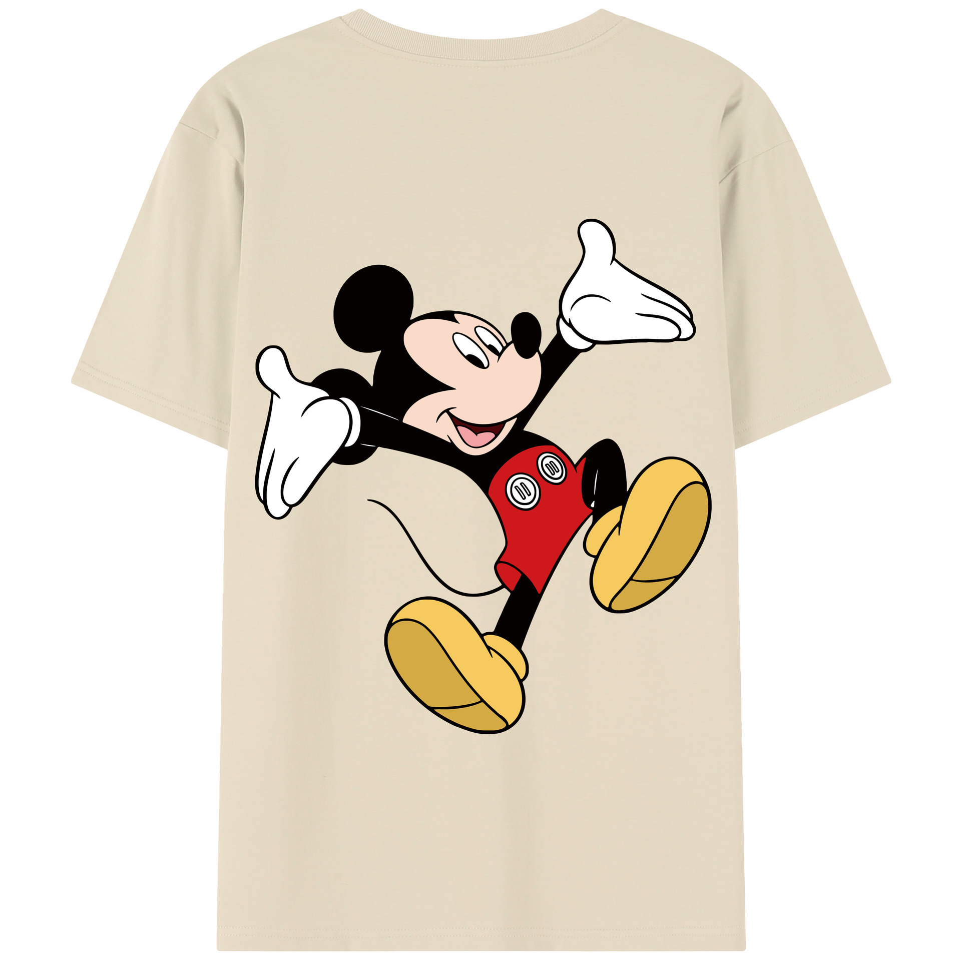 （画像用） ミッキーマウス Mickey Mouse 綿100％半袖Tシャツ（背面プリント）