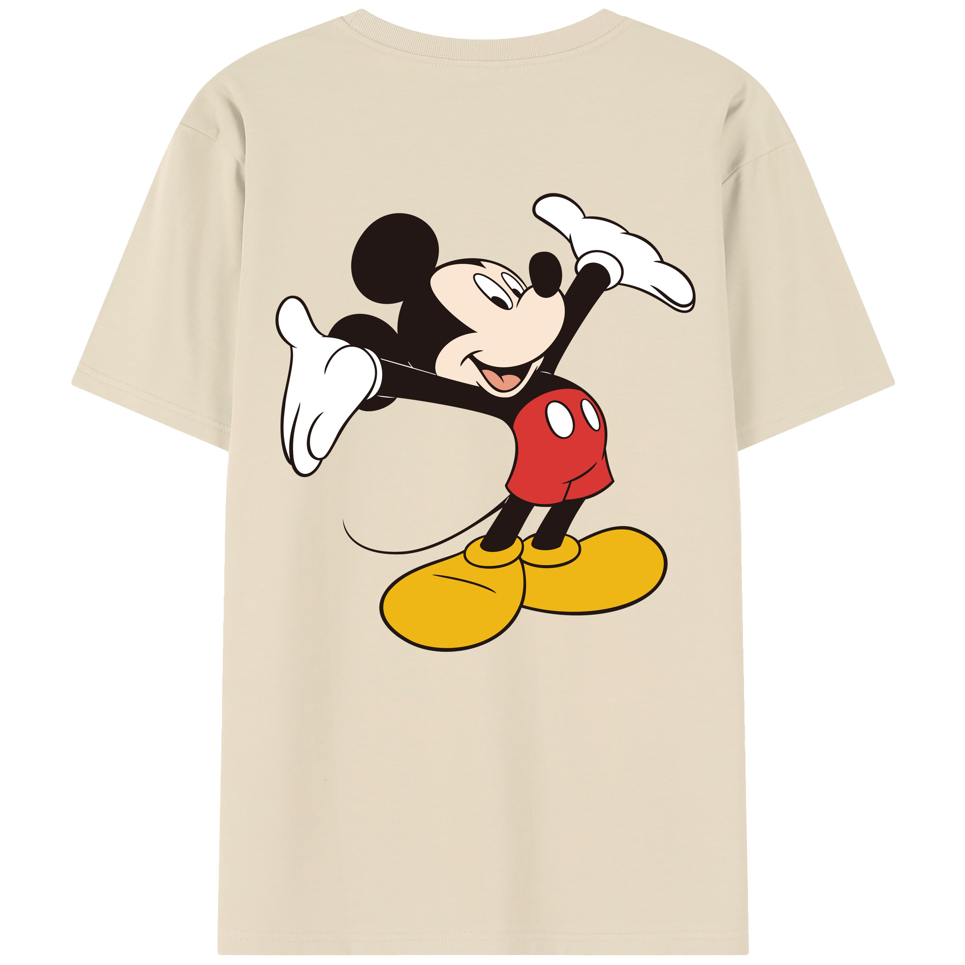 （画像用） ミッキーマウス Mickey Mouse 綿100％半袖Tシャツ（背面プリント）