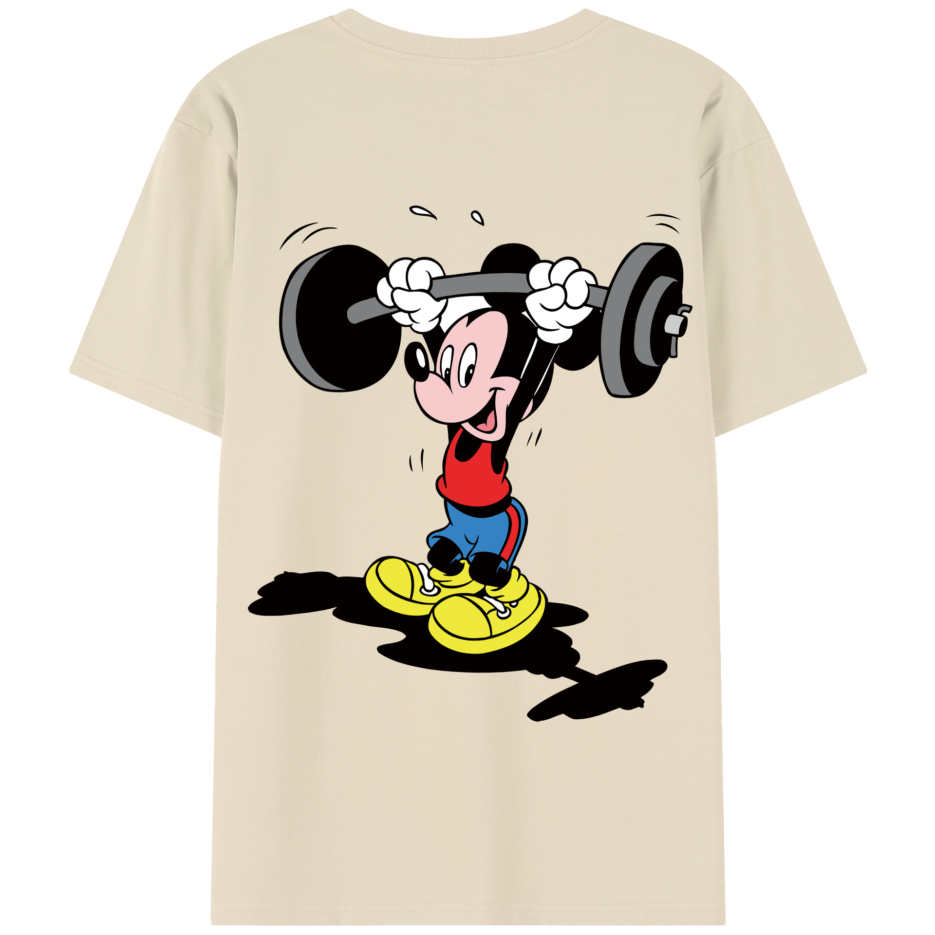 （画像用） ミッキーマウス Mickey Mouse 綿100％半袖Tシャツ（背面プリント）