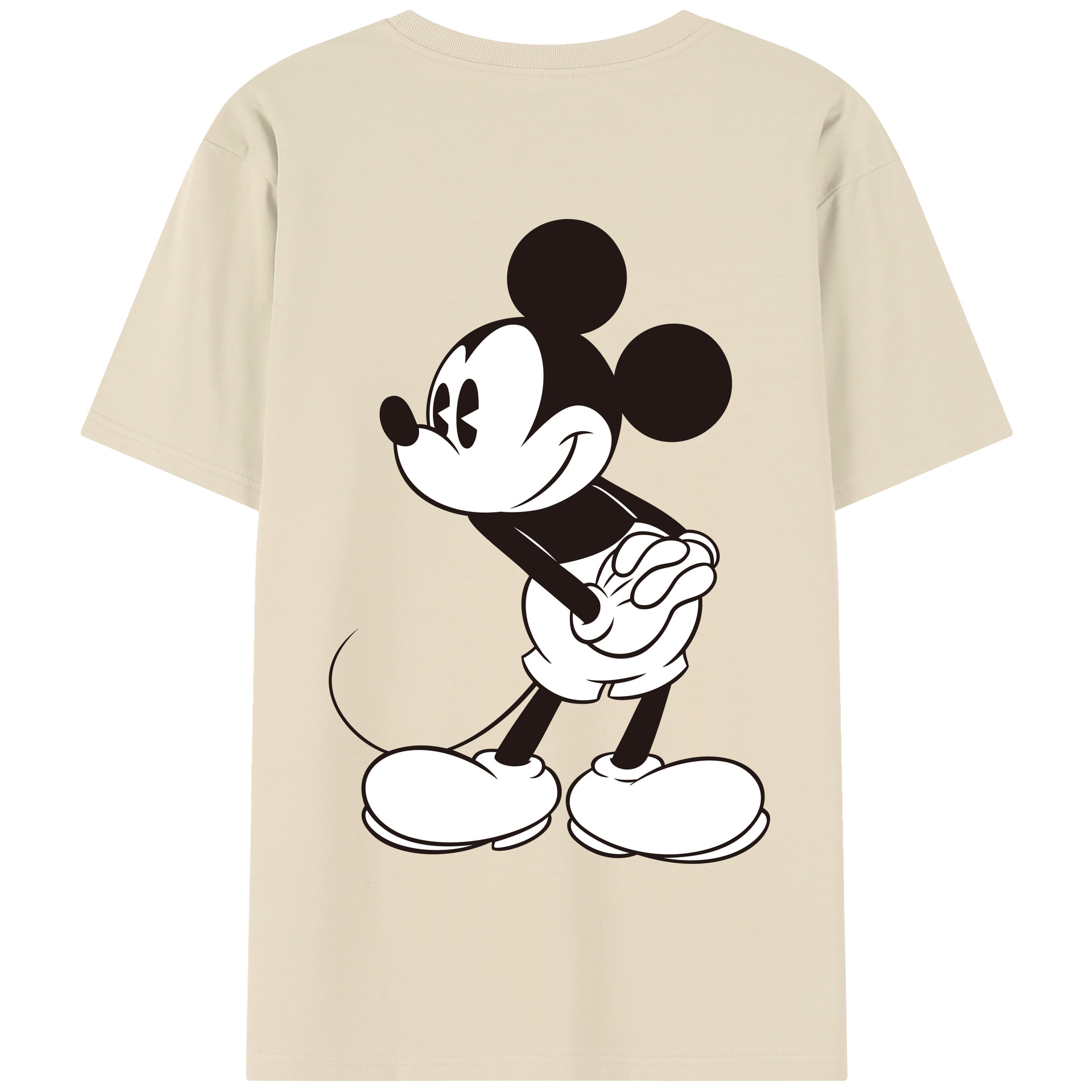 （画像用） ミッキーマウス Mickey Mouse 綿100％半袖Tシャツ（背面プリント）