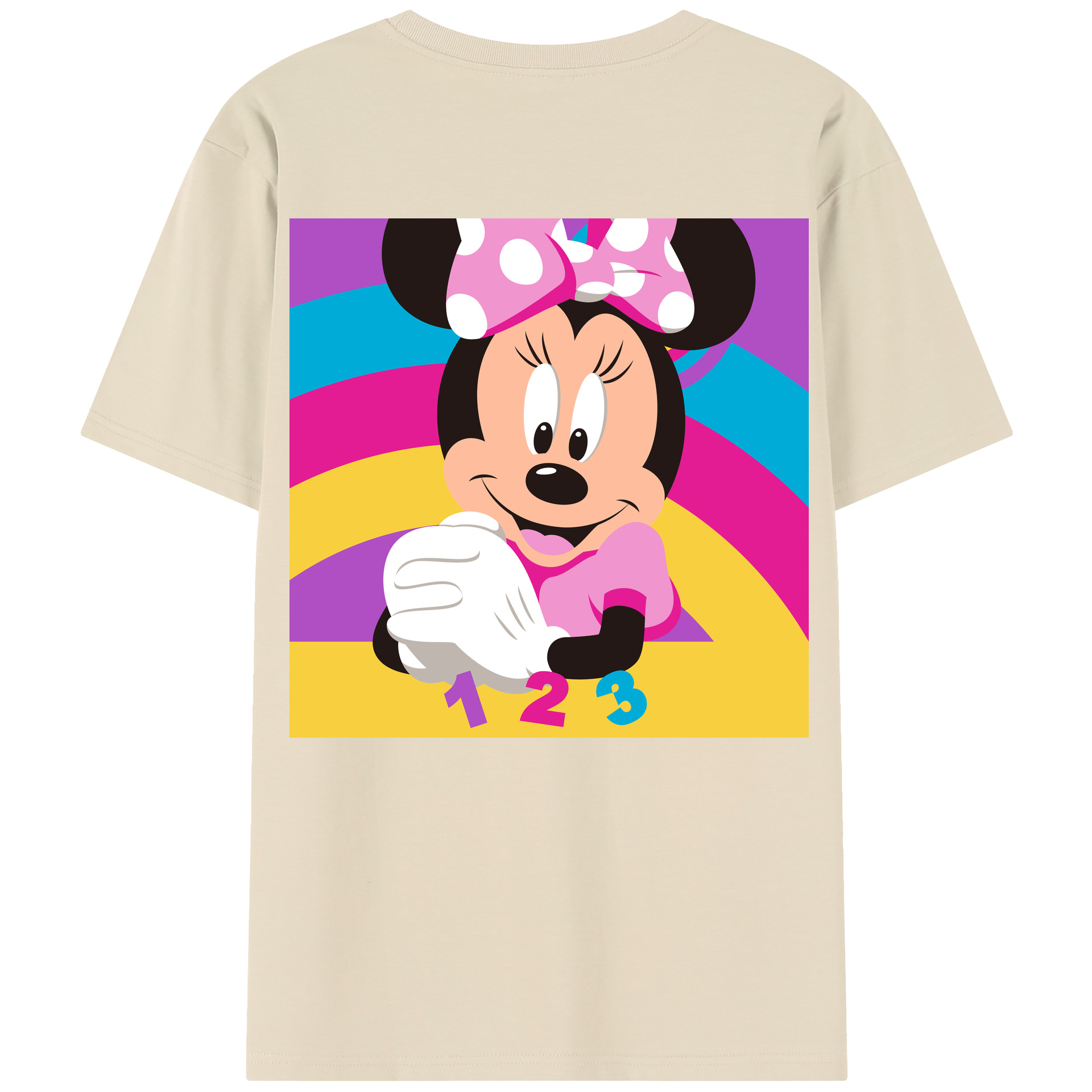 （画像用） ミッキーマウス Mickey Mouse 綿100％半袖Tシャツ（背面プリント）