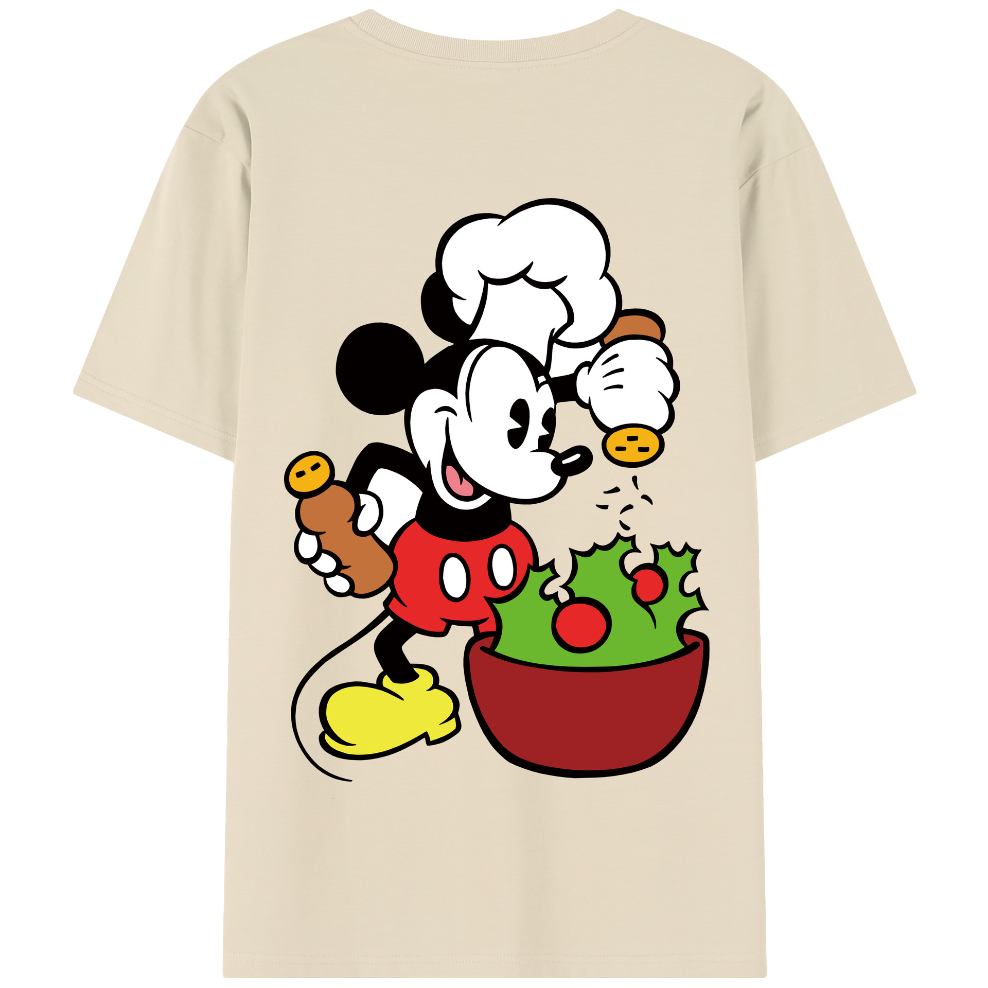（画像用） ミッキーマウス Mickey Mouse 綿100％半袖Tシャツ（背面プリント）