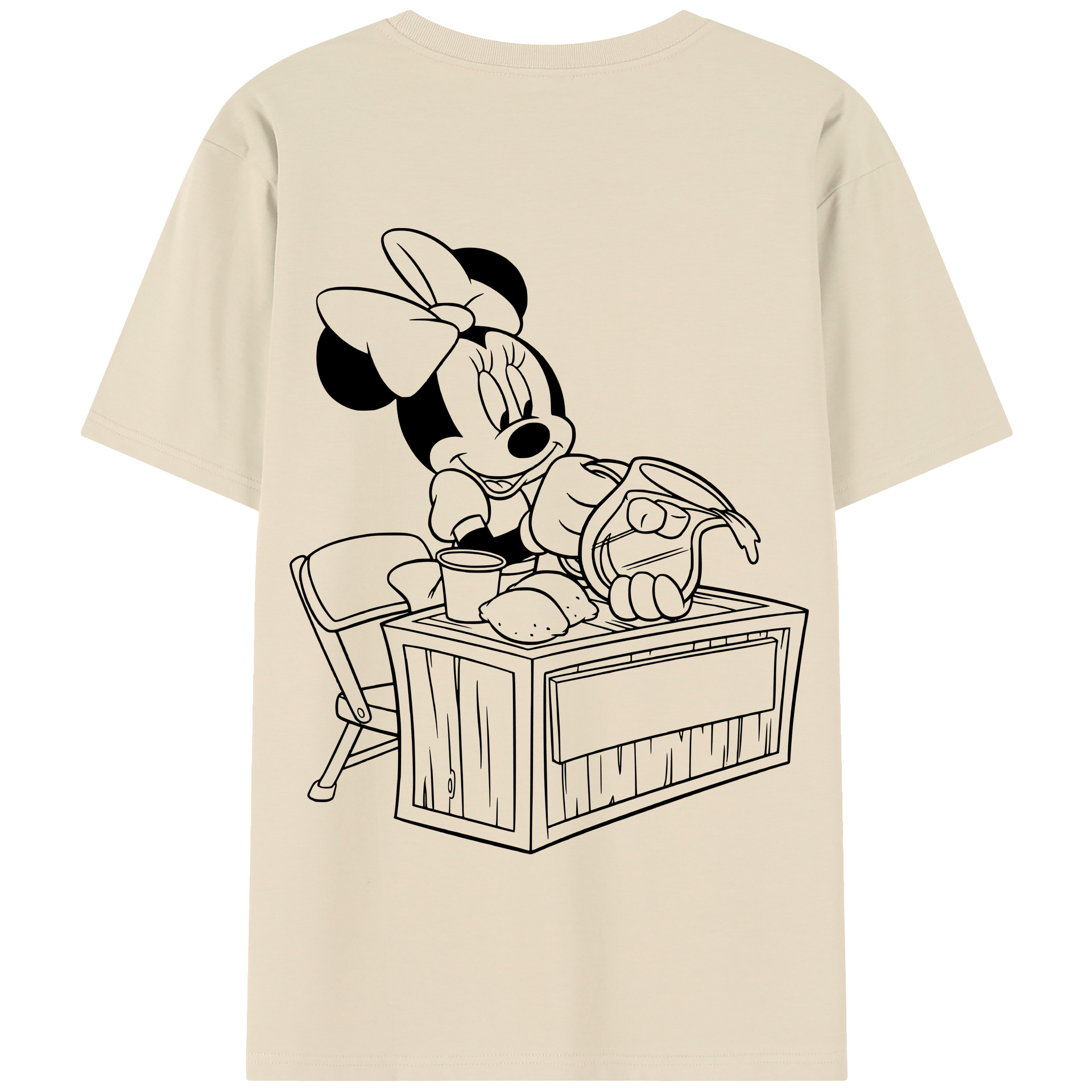 （画像用） ミッキーマウス Mickey Mouse 綿100％半袖Tシャツ（背面プリント）