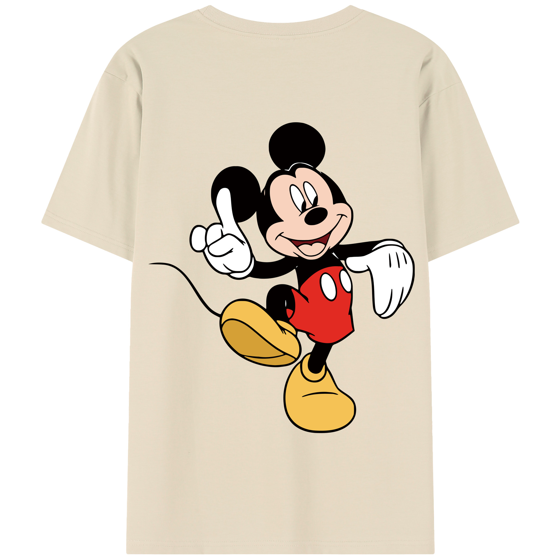 （画像用） ミッキーマウス Mickey Mouse 綿100％半袖Tシャツ（背面プリント）
