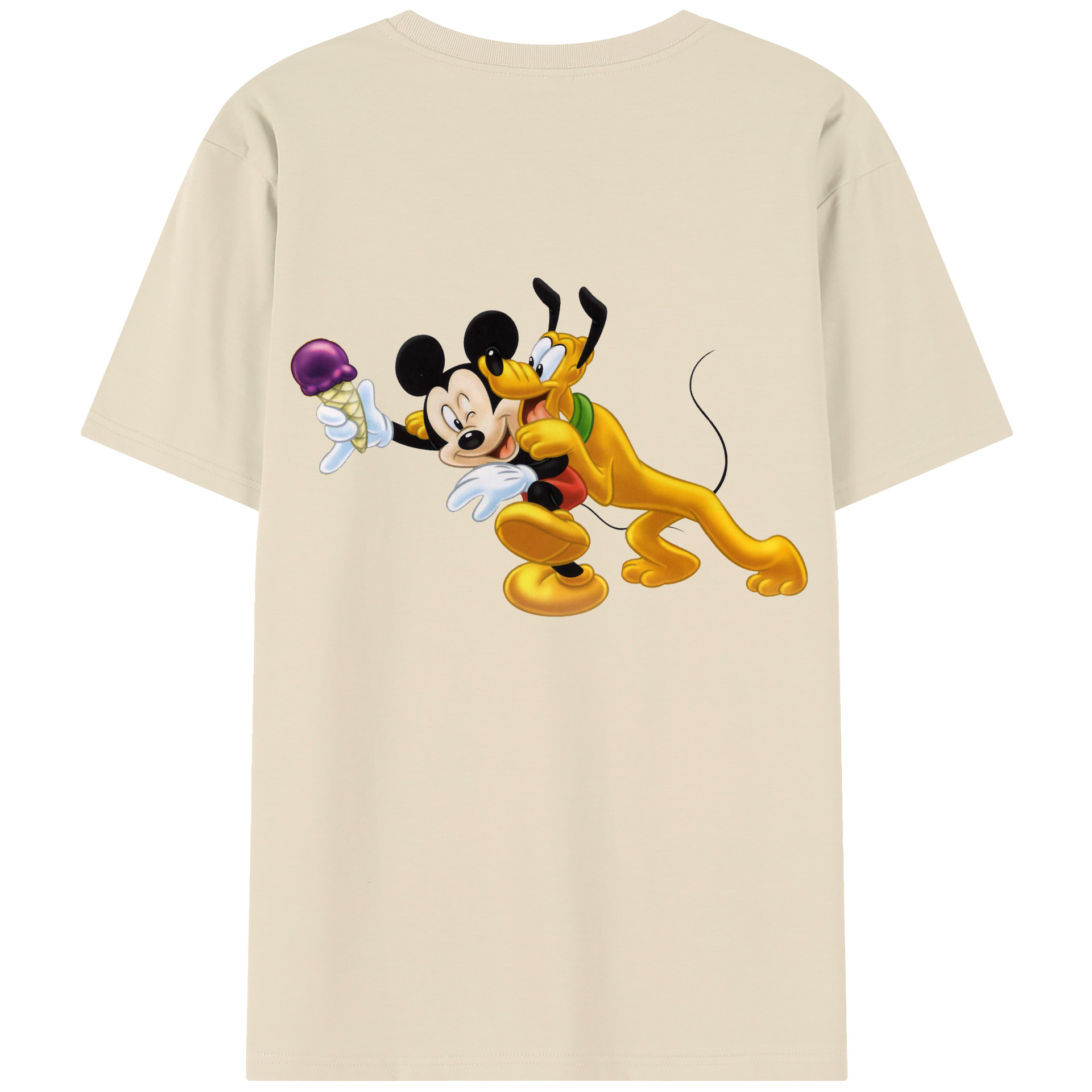 （画像用） ミッキーマウス Mickey Mouse 綿100％半袖Tシャツ（背面プリント）