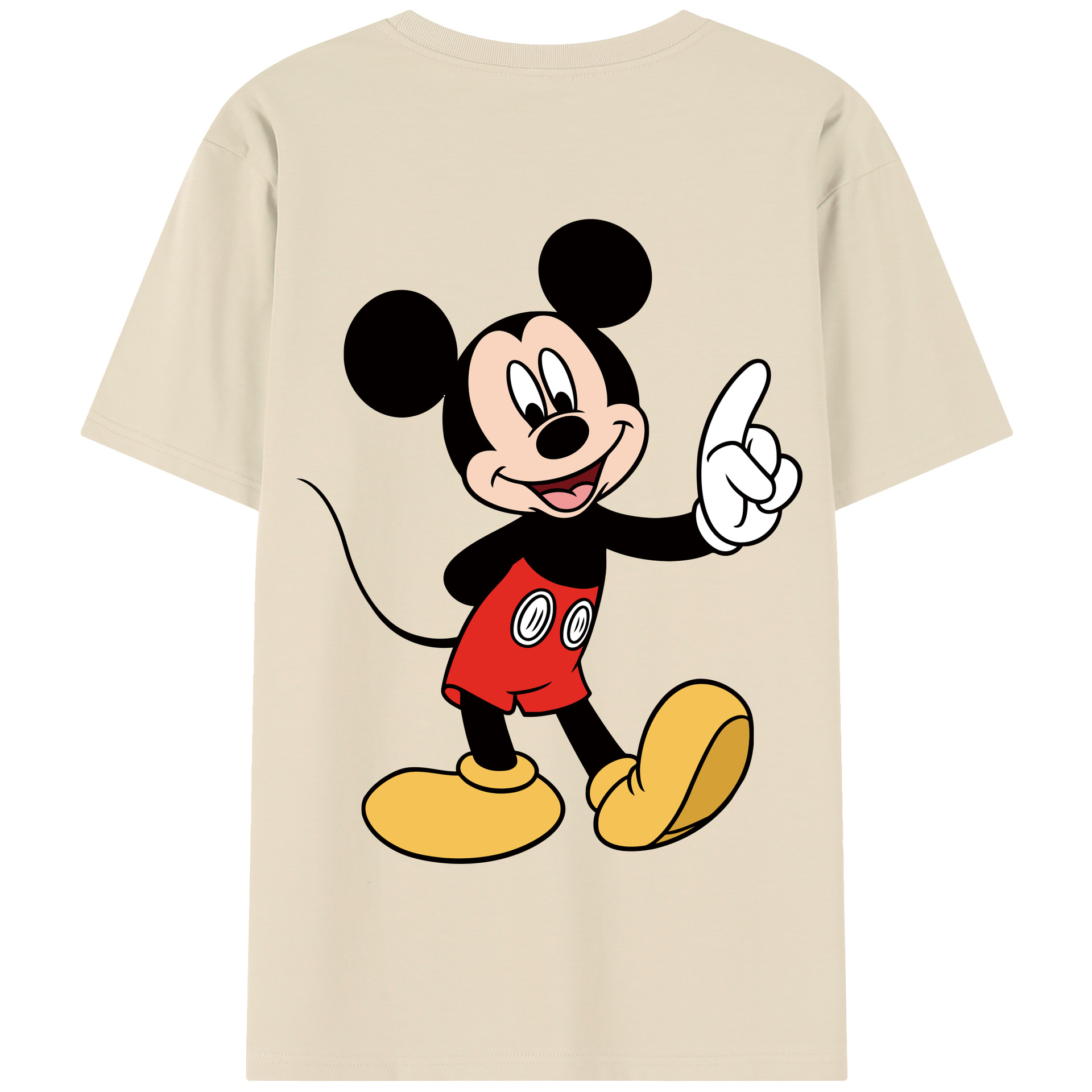 （画像用） ミッキーマウス Mickey Mouse 綿100％半袖Tシャツ（背面プリント）