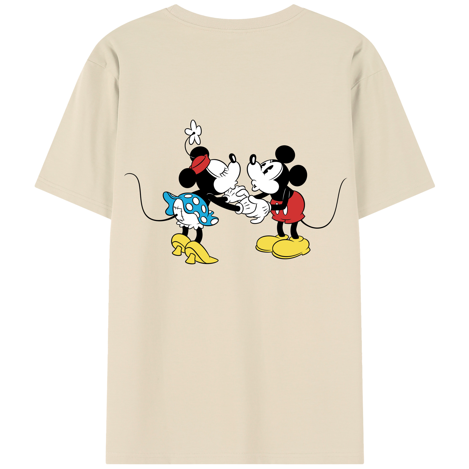 （画像用） ミッキーマウス Mickey Mouse 綿100％半袖Tシャツ（背面プリント）