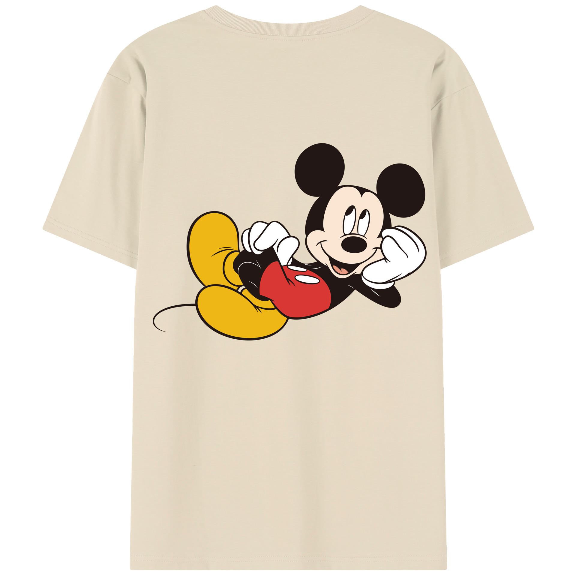 （画像用） ミッキーマウス Mickey Mouse 綿100％半袖Tシャツ（背面プリント）