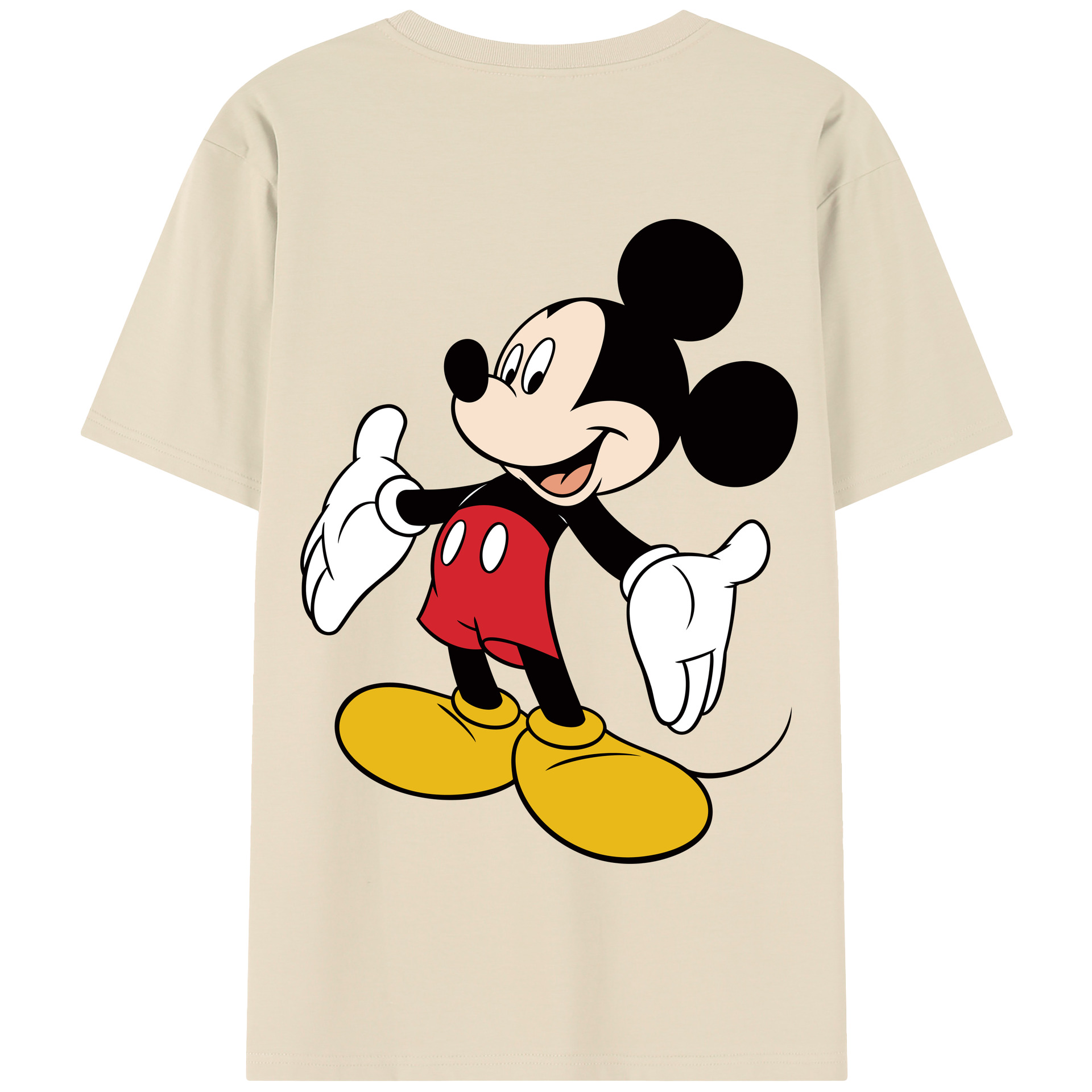 （画像用） ミッキーマウス Mickey Mouse 綿100％半袖Tシャツ（背面プリント）